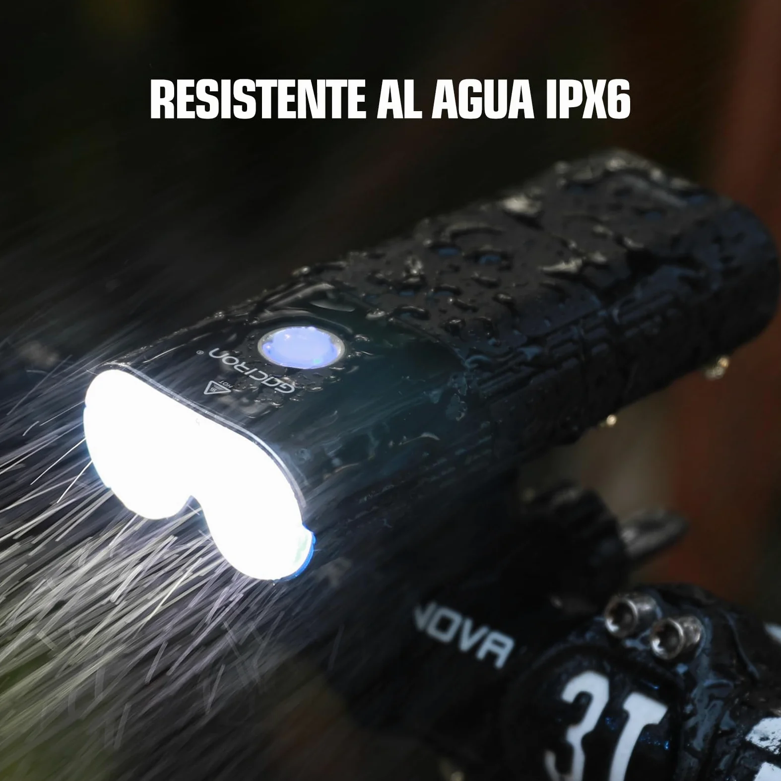 Gaciron V9DP luz Bicicleta Delantera,con función de Control Remoto con Cable,6 Modo de Brillo,luz Delantera Bicicleta Potente led con 6700mAh función de energía móvil,Luz Bicicleta de Aluminio
