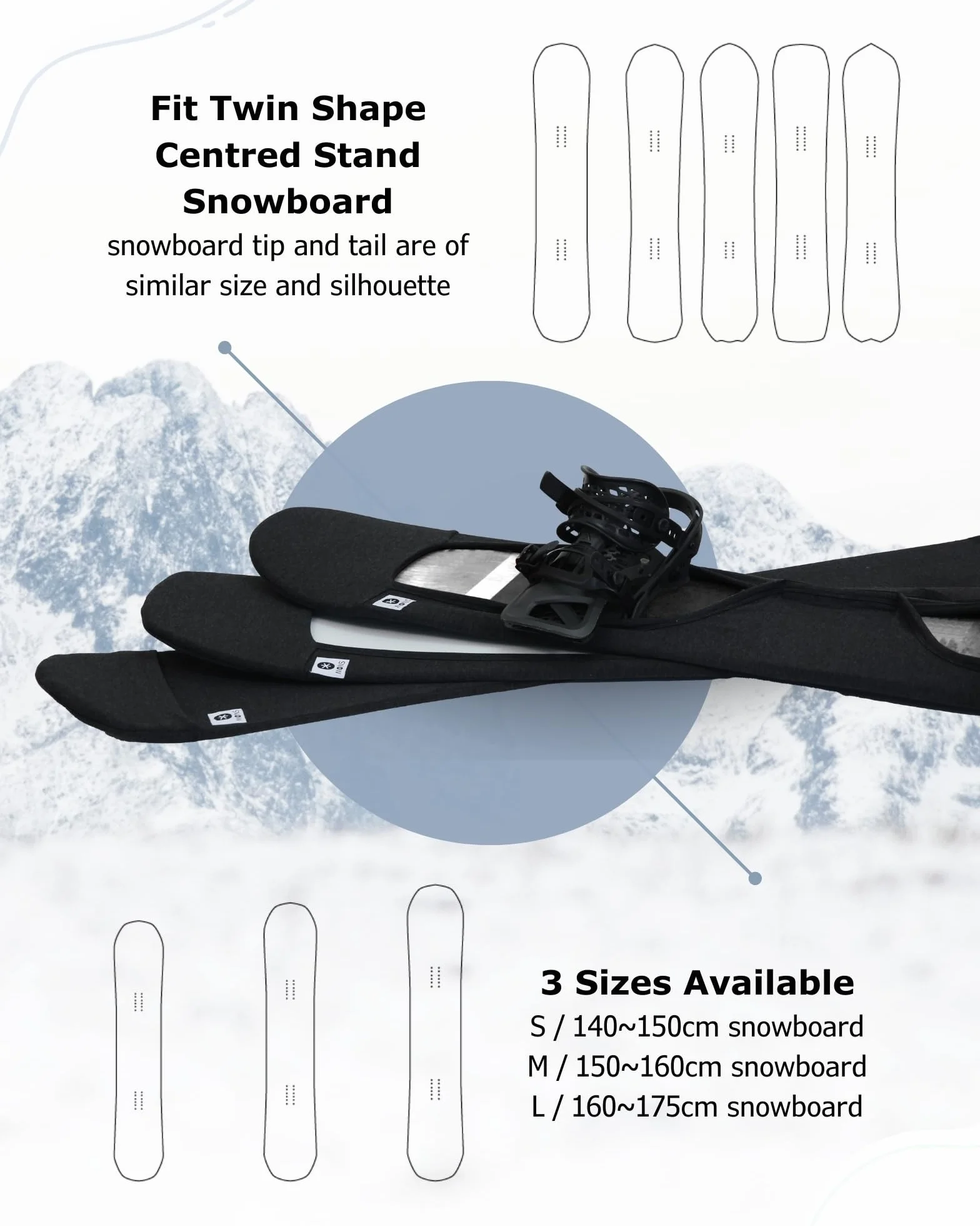 MONS Funda Protectora Flexible para Snowboard