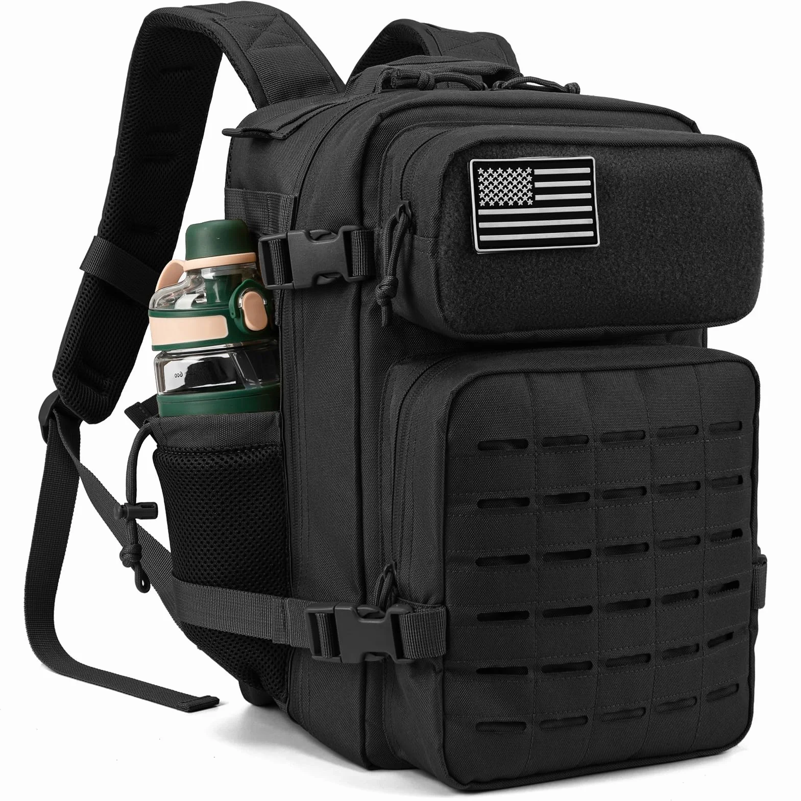 QT&QY Mochilas Militares Tácticas 25L/45L Molle Mochila de Asalto Ejército Bolsa Bug Out 3 Días Senderismo Acampar