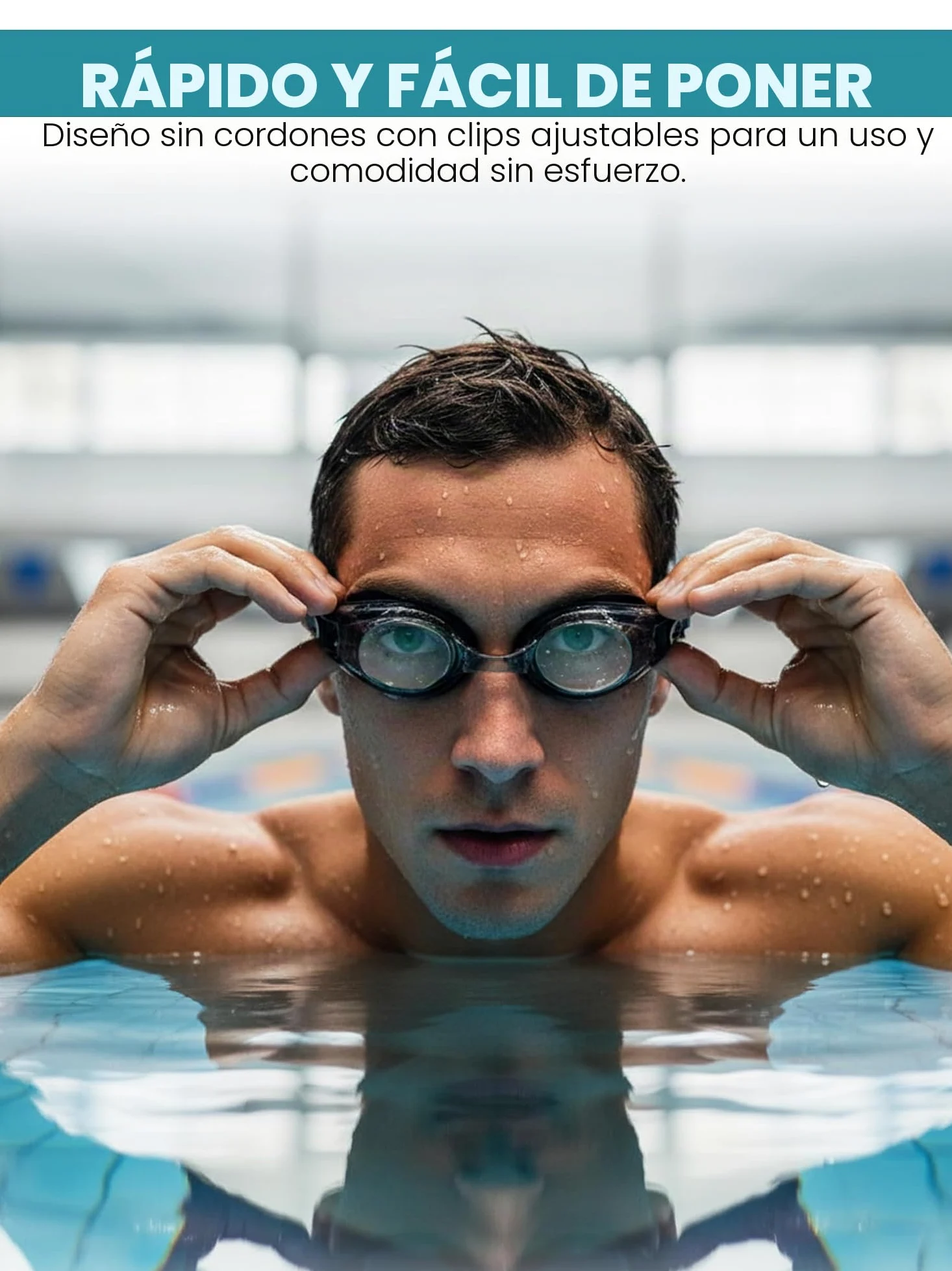 SPORTS WORLD VISION Gafas de natación ópticas | Unisex impermeables Gafas de buceo para adultos dioptrías positivas y negativas | Protección UV antivaho, visión nítida y gran angular | Ajuste cómodo