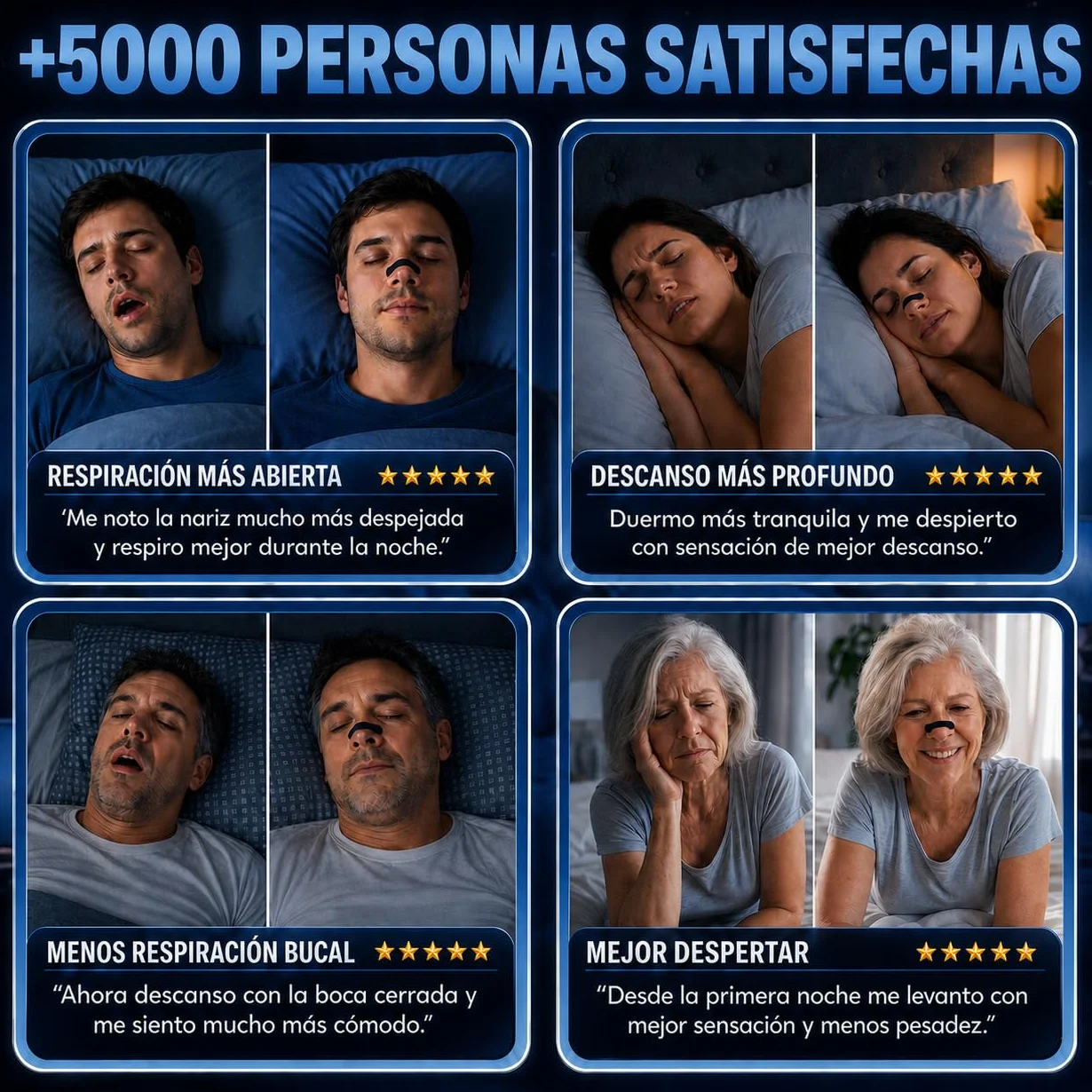 DreamTape® 60 Adhesivos Premium Médicos con Imán para Tiras Nasales Magnéticas – Parches Magnéticos Nasales Repuestos – Antirronquidos – 30 Usos