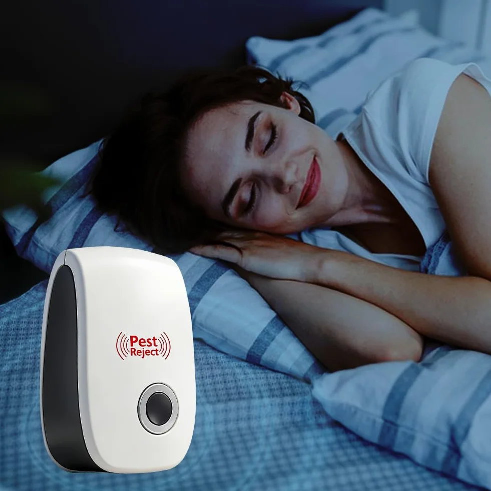 Repelente Ultrasónico de Plagas 4 Piezas, Electrónico para Mosquitos, Ratas, Cucarachas, Ratones, Insectos
