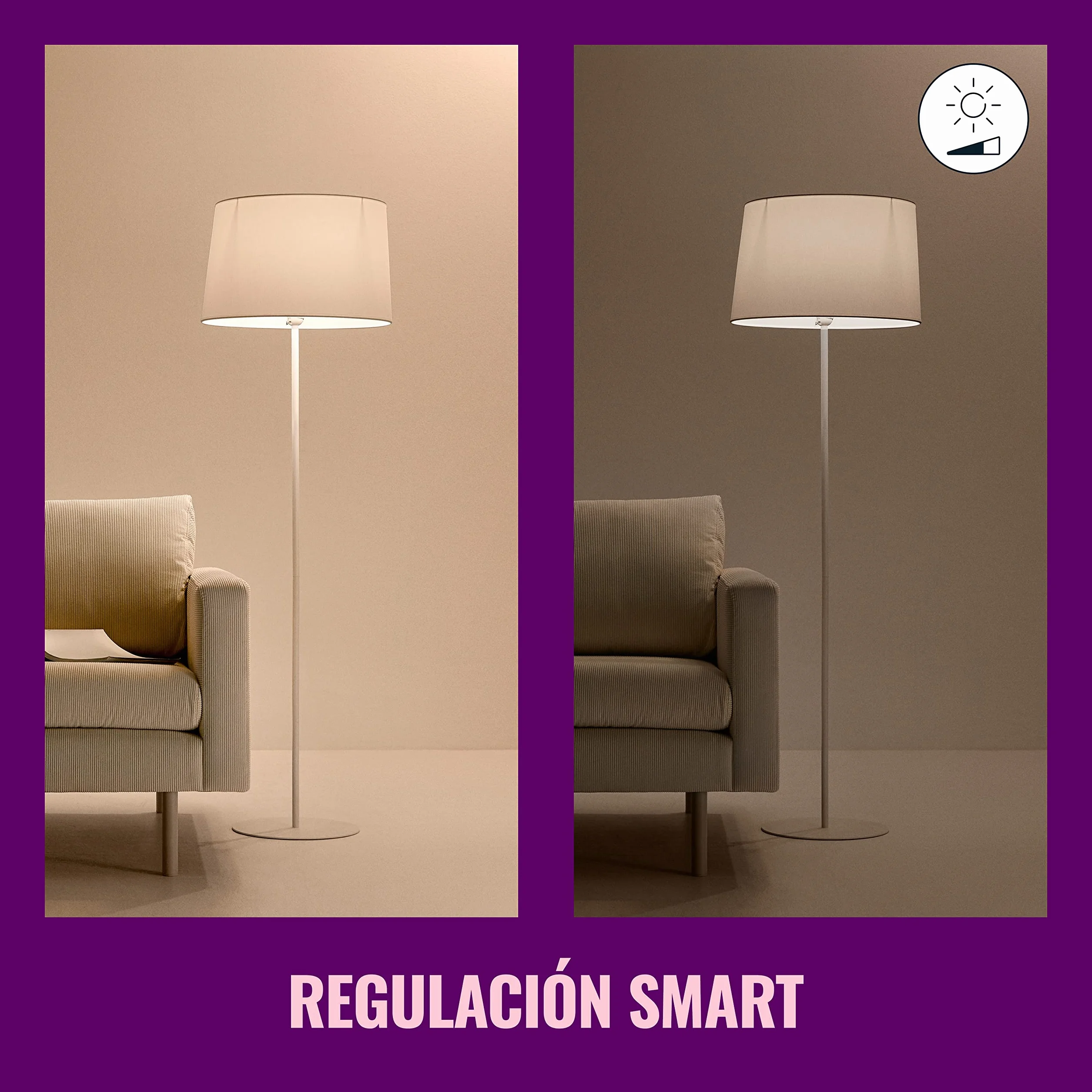 WiZ Set de 2 Barras de luz LED blanca y color Wi-Fi Plug & Play SpaceSense compatible con Alexa y Google Home