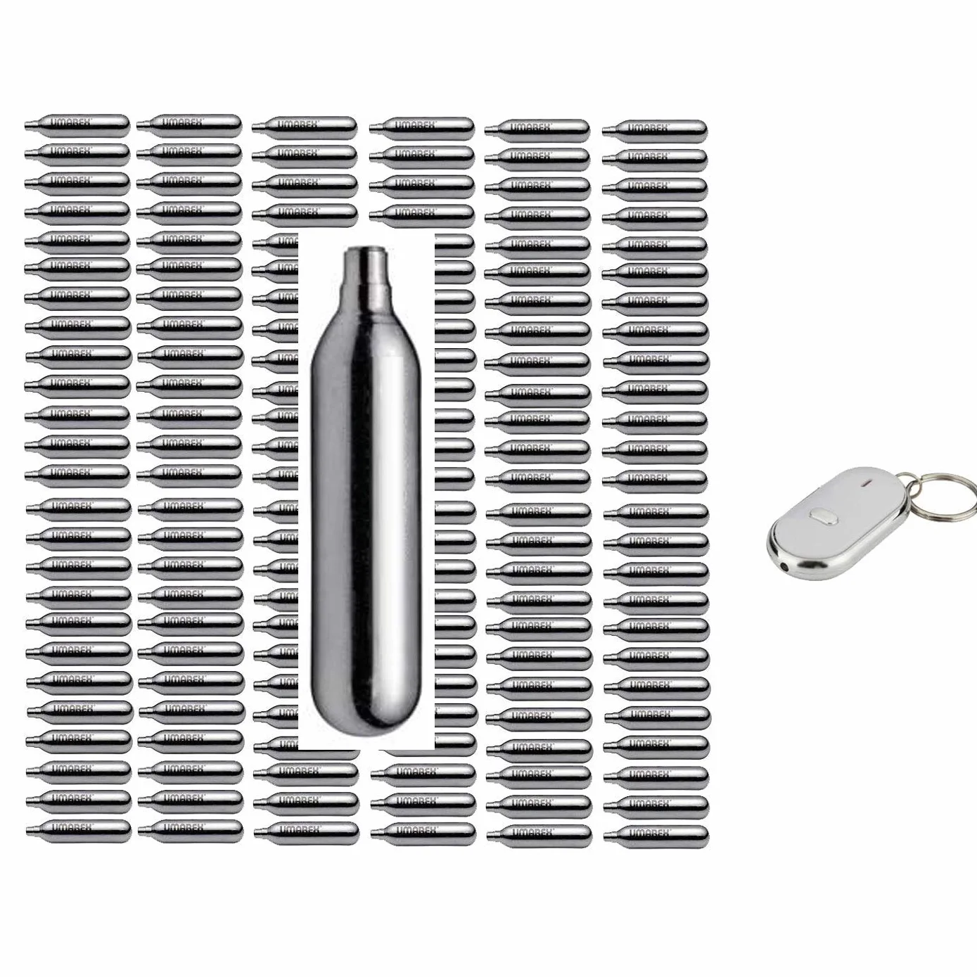 100 bombonas CO2 12gr Primera Marca para Pistolas y carabinas + Llavero Alarma