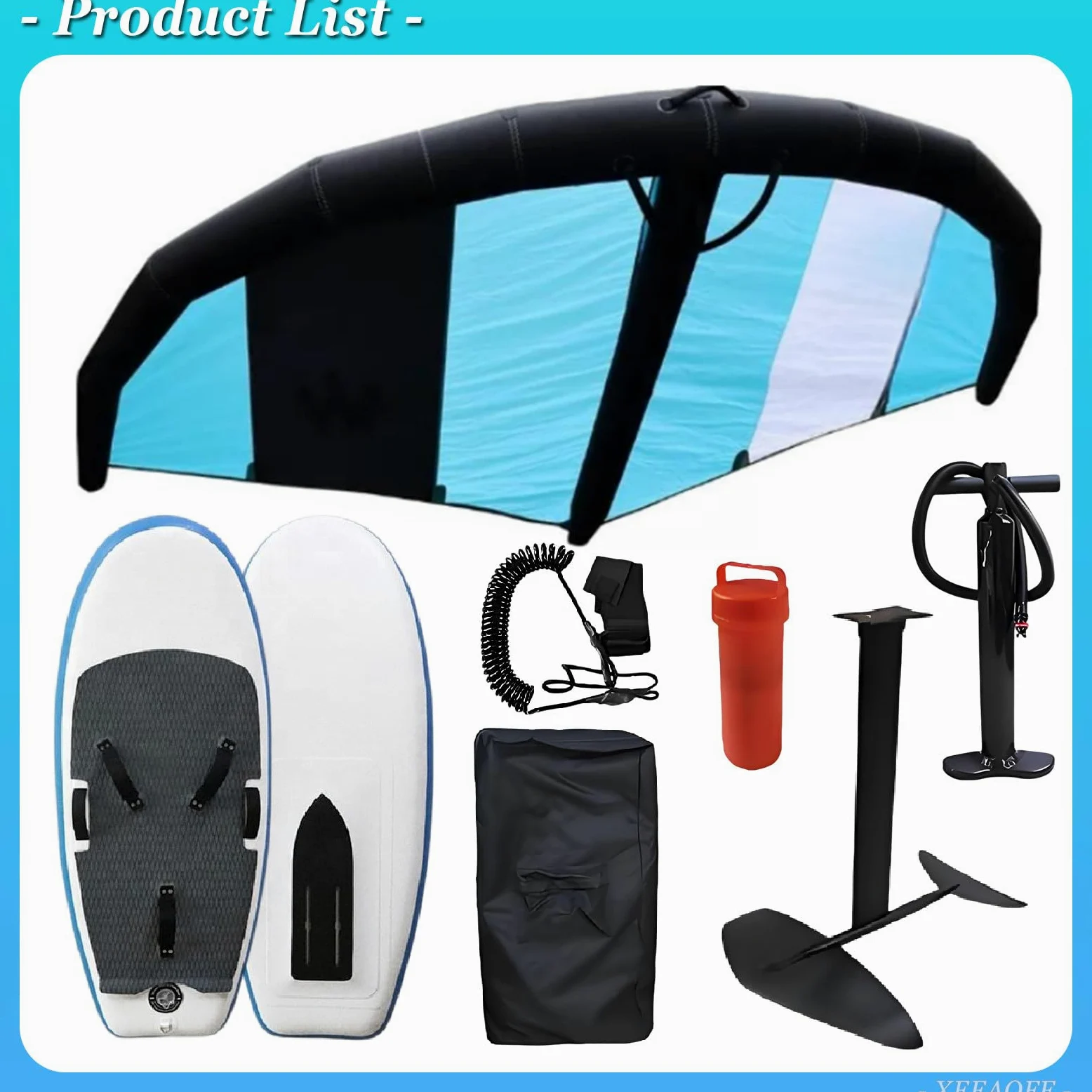 Tabla de Hydrofoil Inflable, Foil Surfboard Inflable, Wing Foil Board, ala de Surf Inflable Foil Wing Kite Wind Wingfoil con Hydrofoil