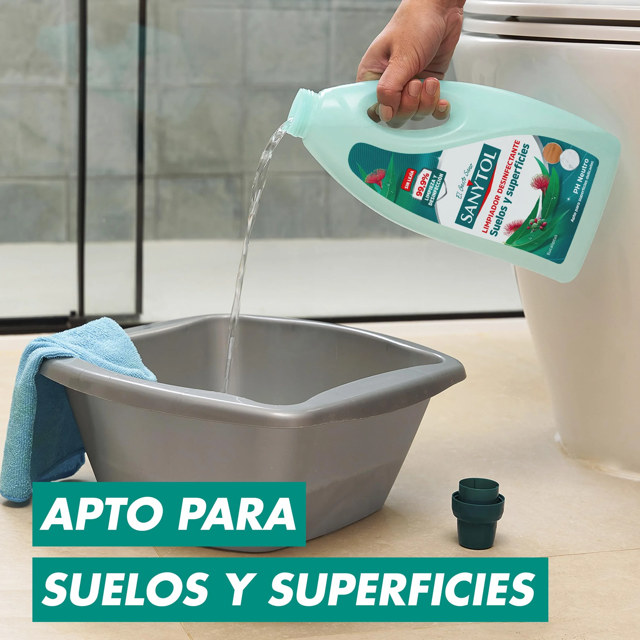Sanytol Desinfectante Limpiahogar 4 x 1.2L Sin Lejía Eucaliptus