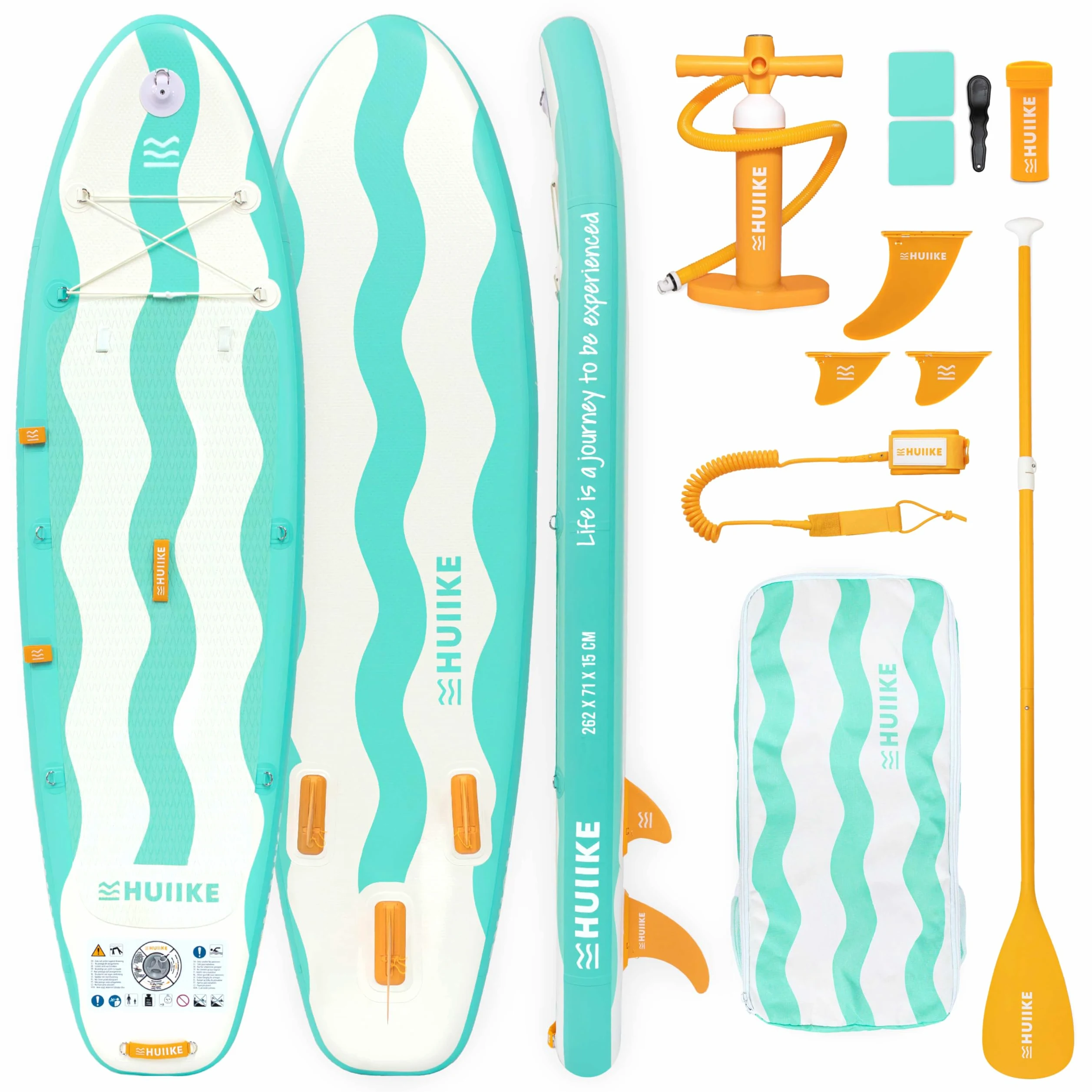 HUIIKE Tabla Paddle Surf Hinchable para Niños 8’7” y 80 kg, con Accesorios | SUP Convertible en Kayak. Stand Up Paddle Board Gran Estabilidad y Resistencia con Remo, Quillas, Inflador, Leash, Mochila