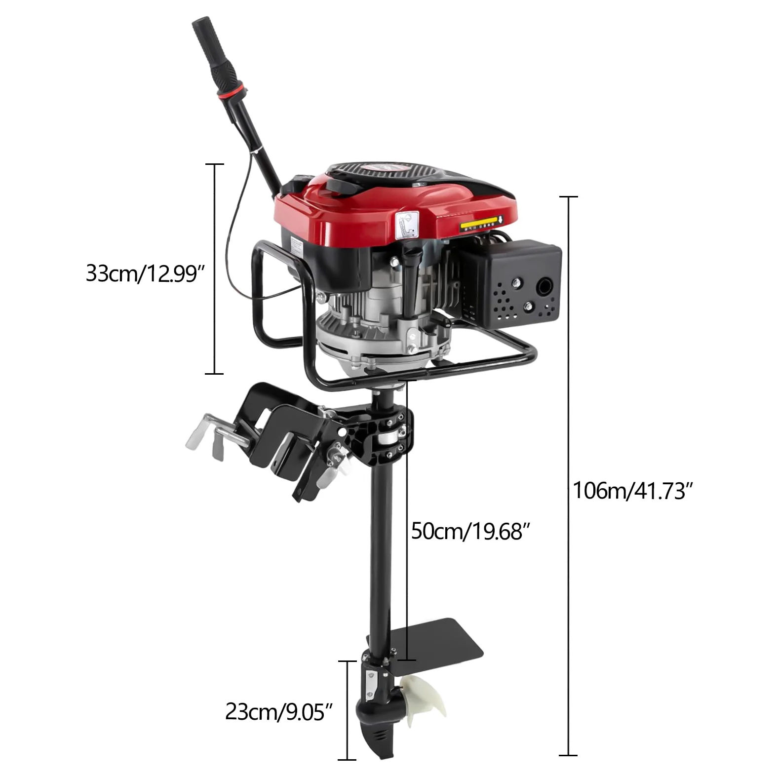 Motor fueraborda de 4 tiempos, 196 cc, motor fueraborda, motor de gasolina, 1,4 carreras, 8 CV, refrigerado por aire, motor para bote inflable, motor de barco con sistema de encendido TCI para bote de