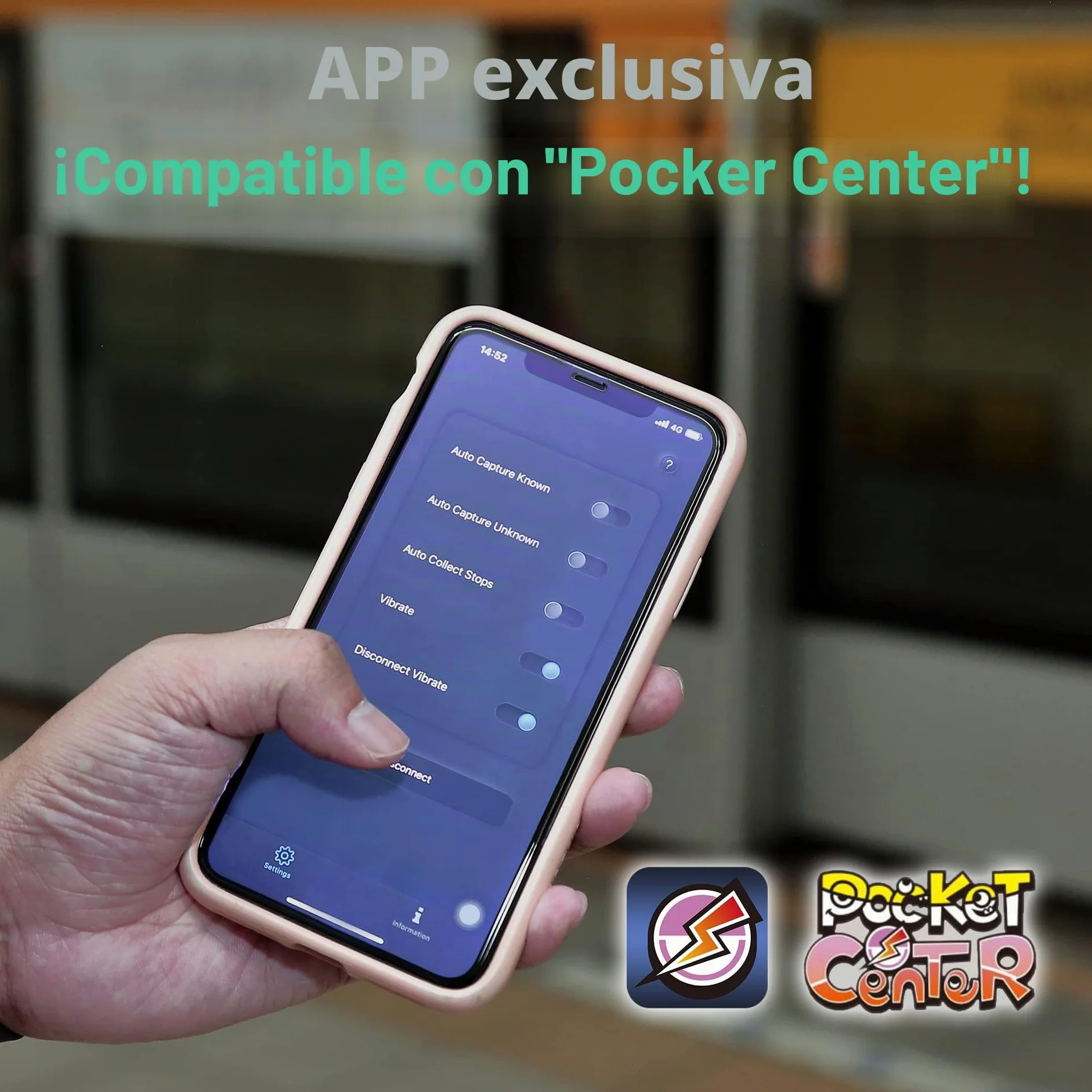 Brook Pocket Auto Catch Plus+Spin Catching Poke Mon Pulsera Accesorio recordatorio para desconexión, Capacidad de batería Pantalla