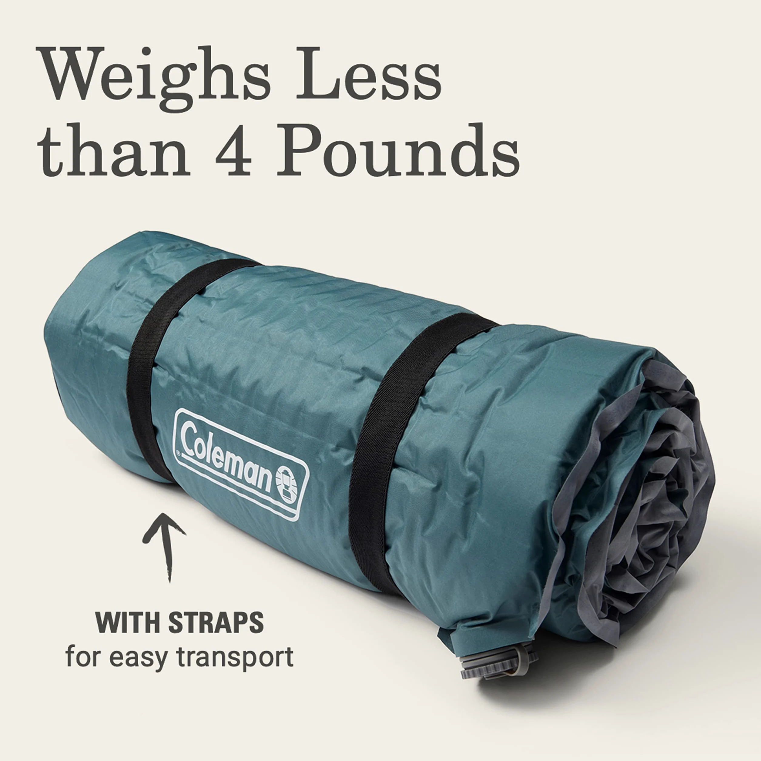 Coleman Silver Springs - Almohadilla de Dormir autoinflable para Camping, Ligera Almohadilla de Campamento con Espuma aislada y Revestimiento Duradero, cómoda Almohadilla de Dormir con fácil inflado