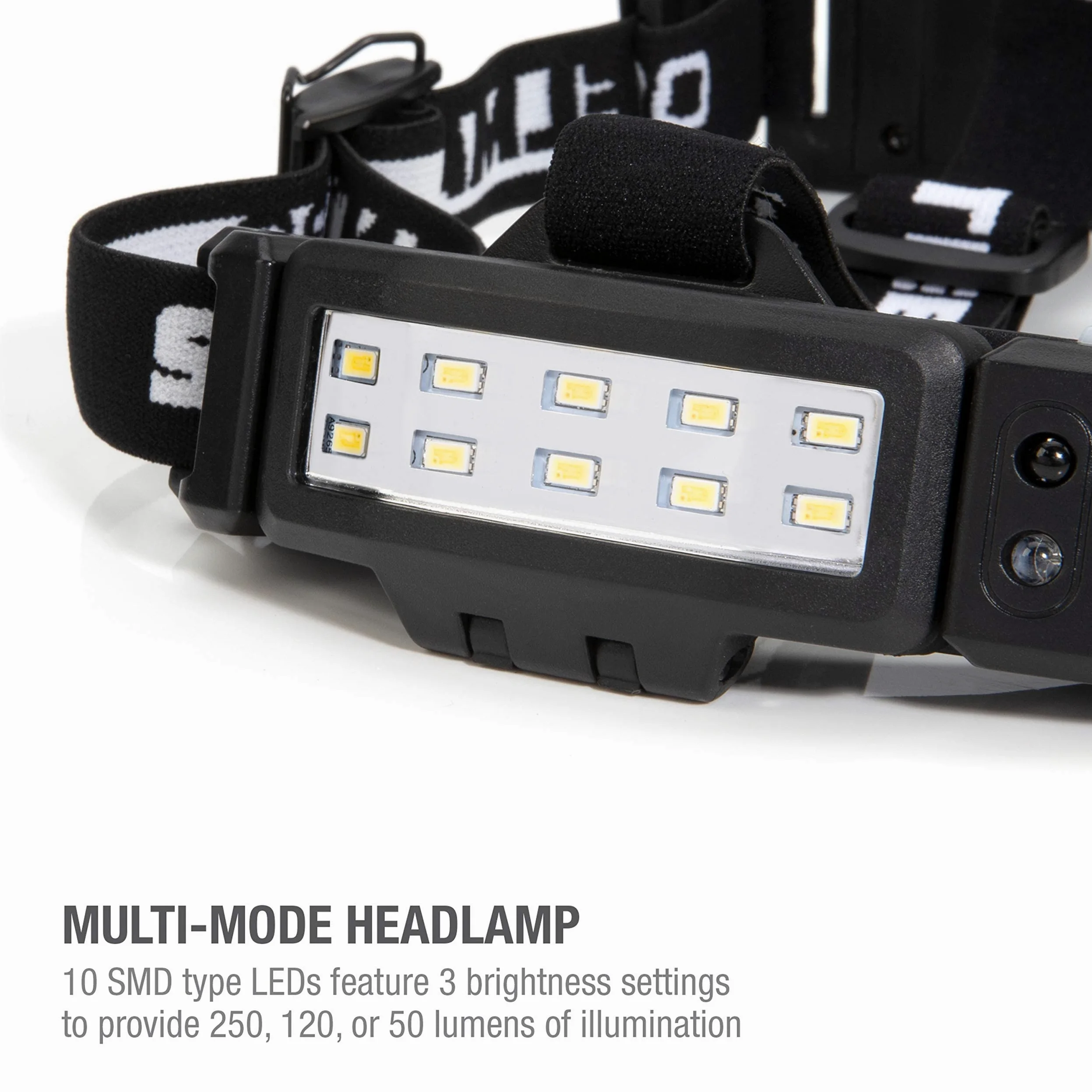 Steelman Slim Profile - Linterna frontal LED recargable activada por movimiento, 250 lúmenes, 3 ajustes de brillo, rango de 20 metros, resistente al agua
