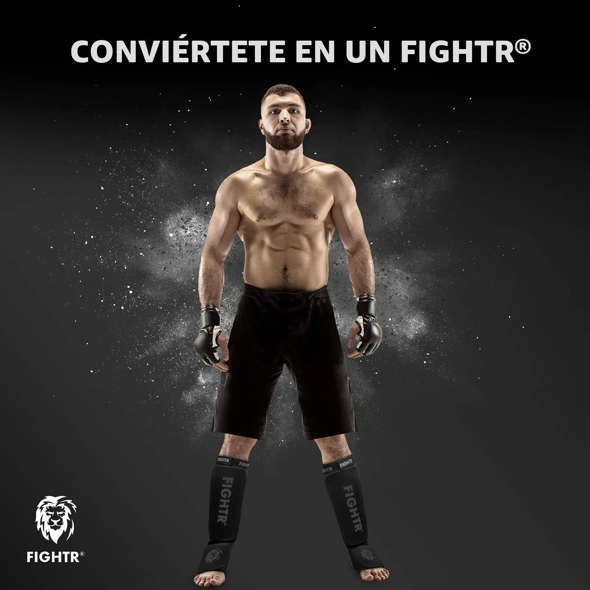 FIGHTR® Espinilleras - con Ajuste Acolchado Ideal | Espinilleras para Patadas en Kickboxing, MMA, Muay Thai y Otras Artes Marciales