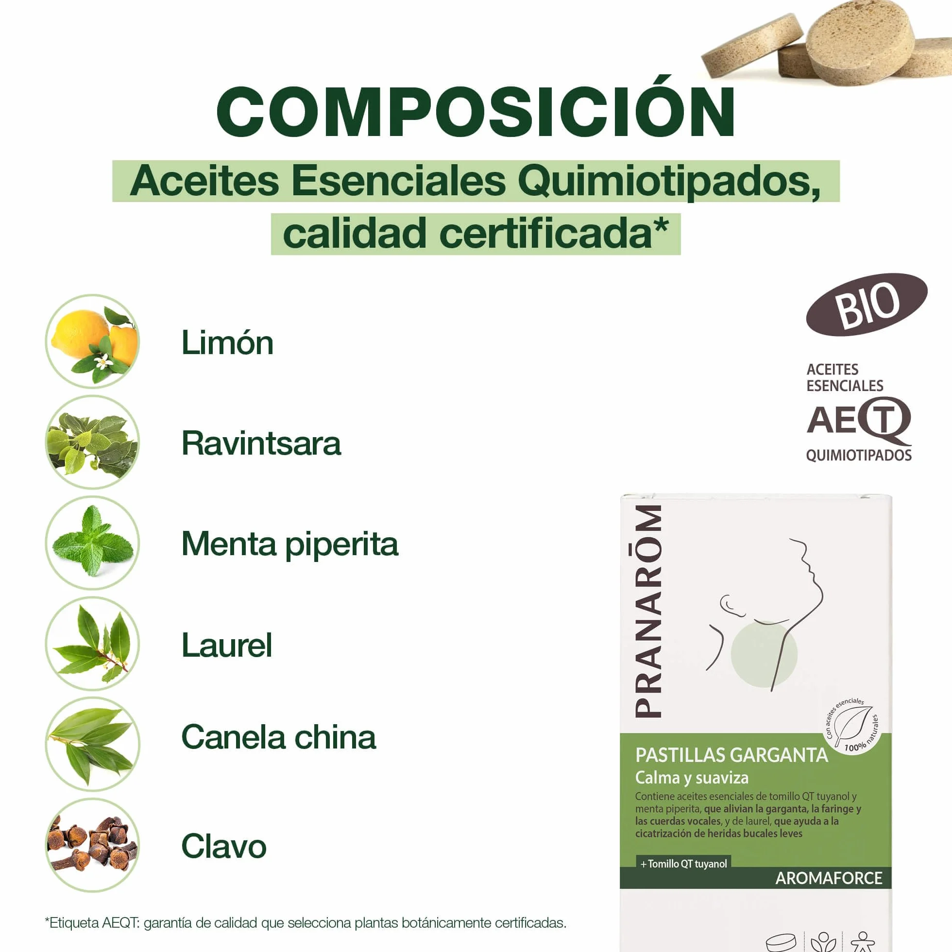 Aromaforce Pastillas Calmantes Para La Garganta Con Aceites Esenciales Orgánicos 21 Pastillas