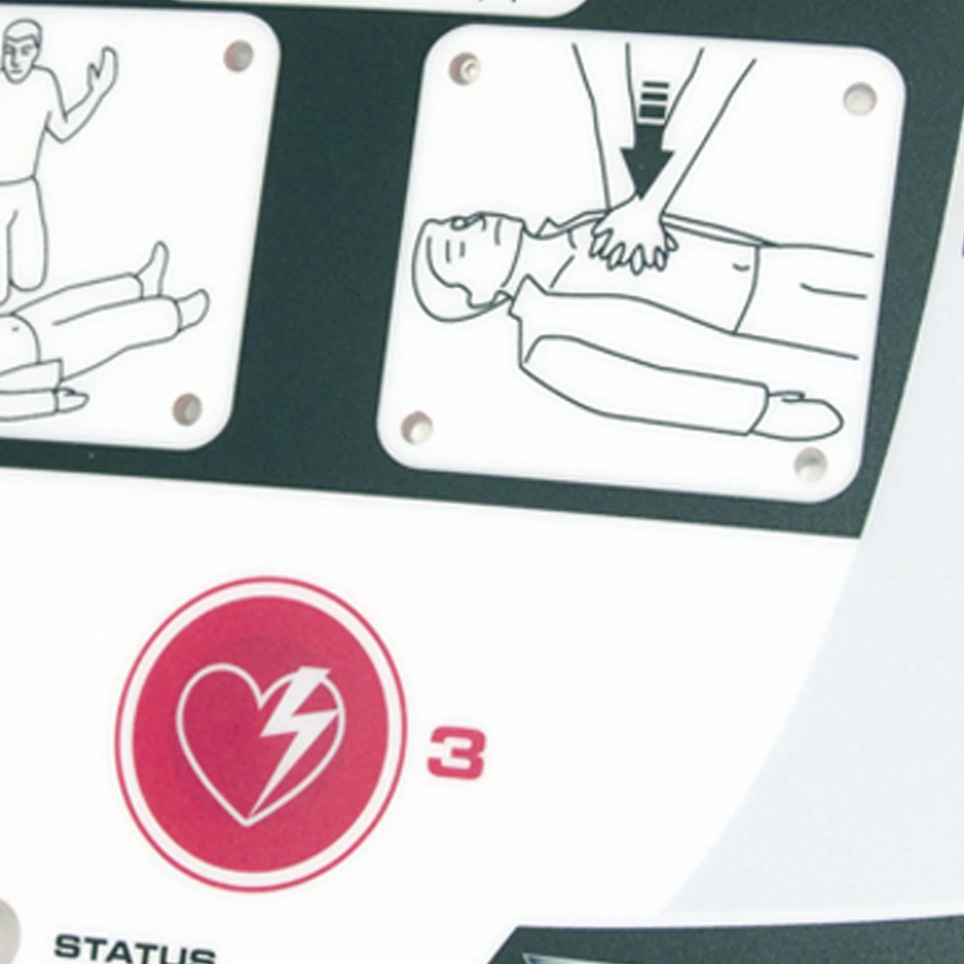 Desfibrilador externo semiautomático DESA Rescue Sam 33430 para uso público con instrucciones en español