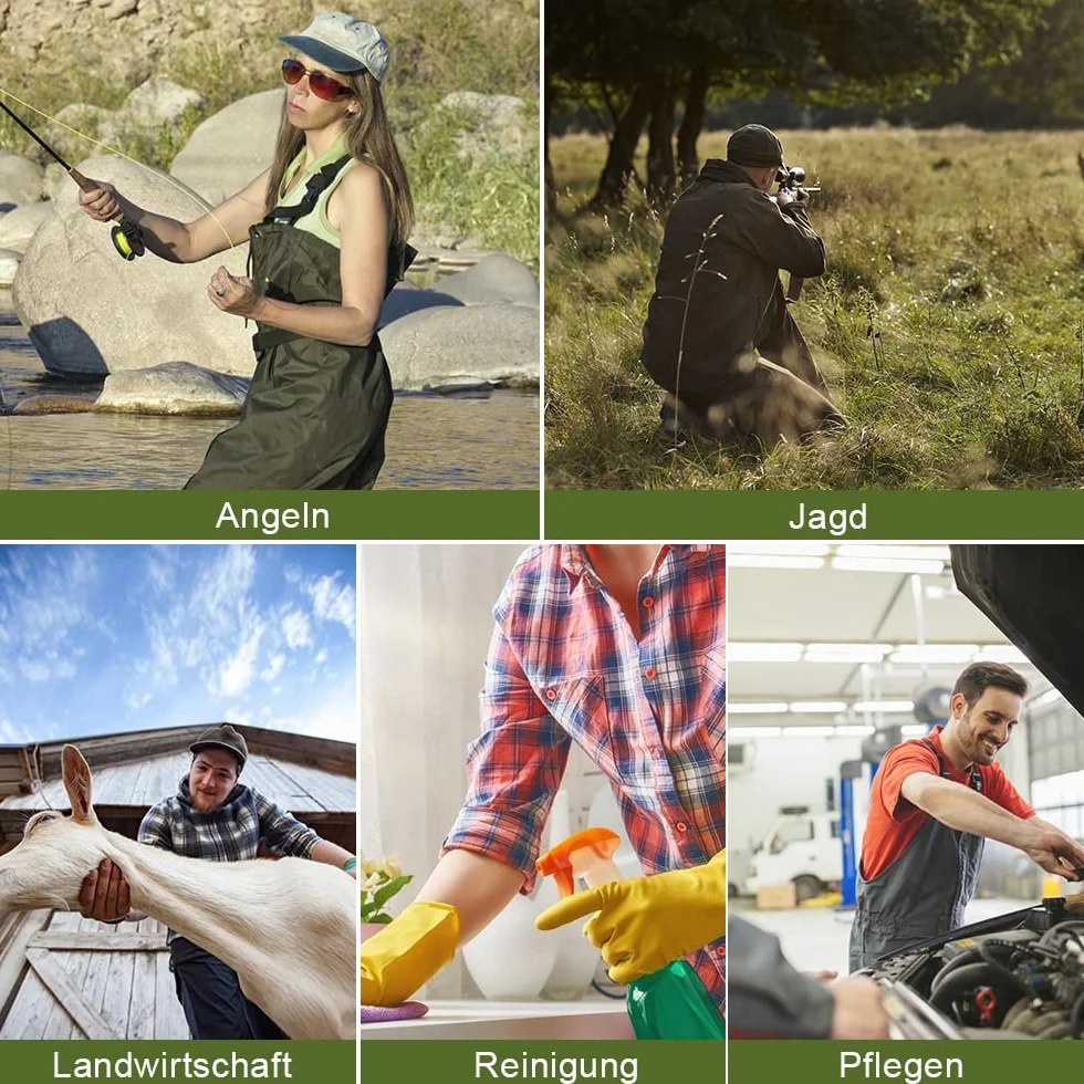 Daromigo Pantalones de vadeo para hombre, impermeables, material de PVC 70D, con botas, resistentes al agua, neopreno para pesca, deportes acuáticos y aventuras al aire libre