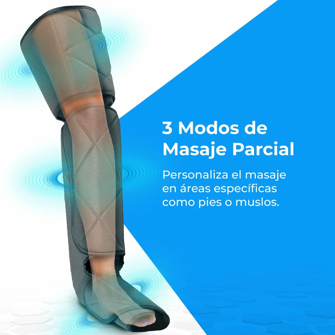 Masajeador de Piernas con 6 Modos de Masajes, Mando 4 Niveles, Temporizador, Calor, Compresión de Aire