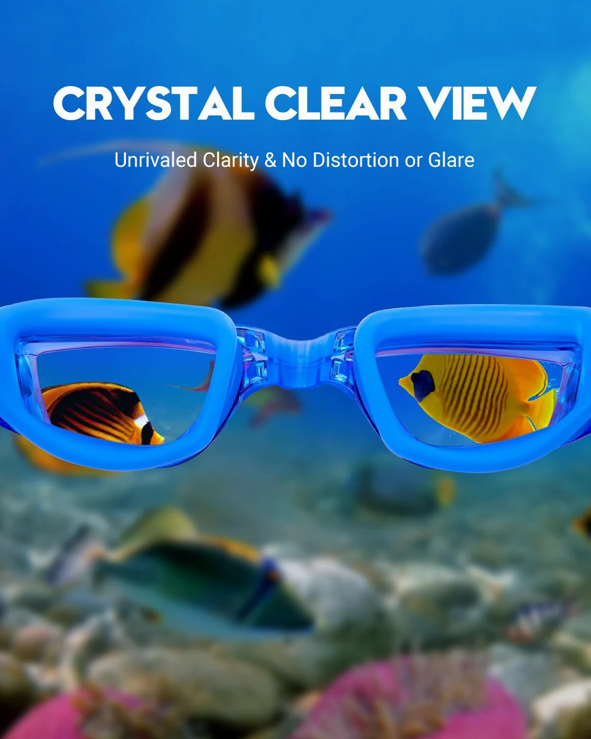 Juego de 2 gafas de natación sin fugas para adultos, hombres, mujeres, jóvenes