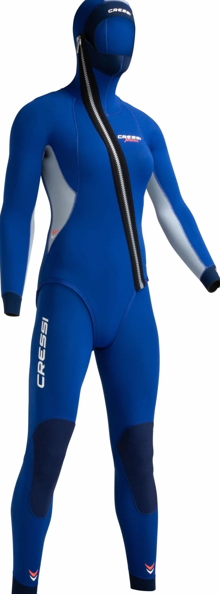 Cressi Medas Lady Complete Wetsuit 5 mm, Traje Compuesto por pantalón/corpiño, Chaqueta con Cremallera Diagonal con Capucha para Mujer