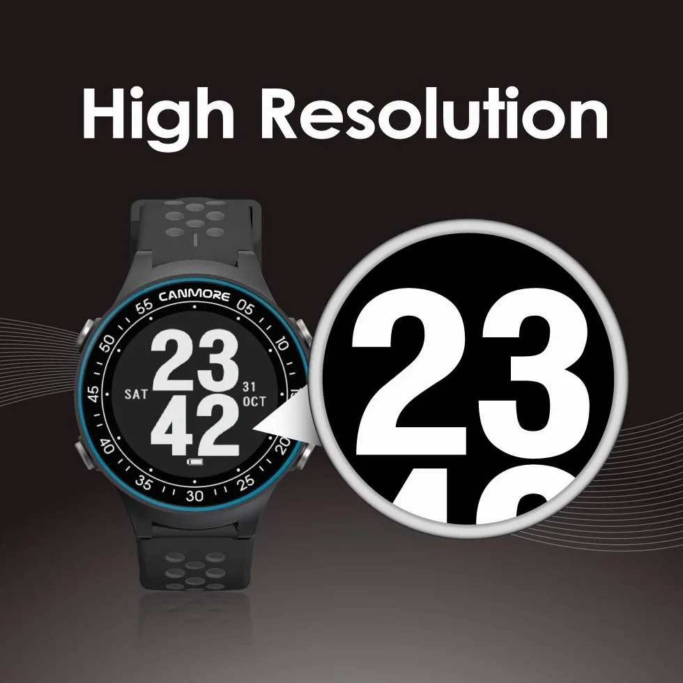 CANMORE TW411 Reloj GPS golf rastreador fitness 41000 cursos precargados chip IC azul