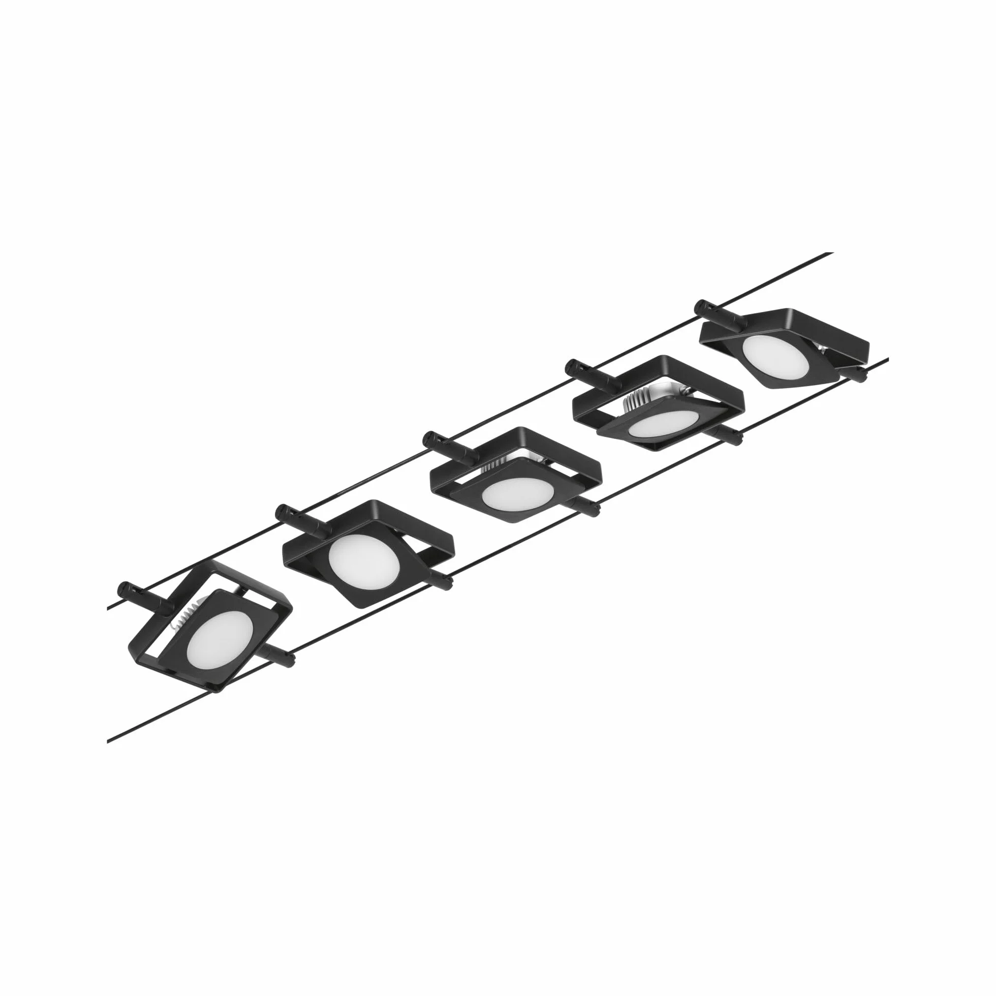 Paulmann MacLED CorDuo LED Juego de cables extensible 5x4,5W 3000K Negro mate cromado