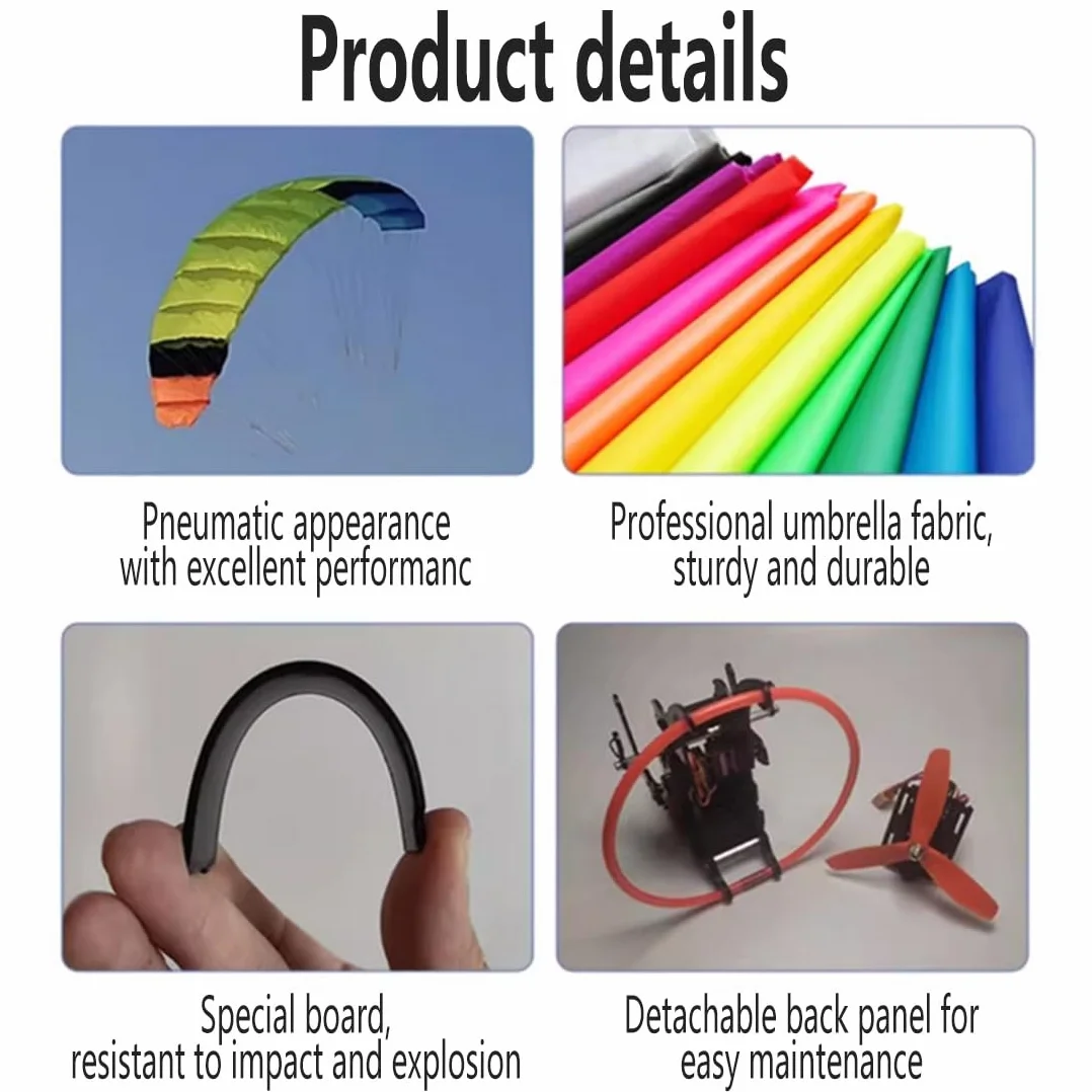 Parapente RC para adultos 2.4G 100 cm nailon acrobacias eléctrico