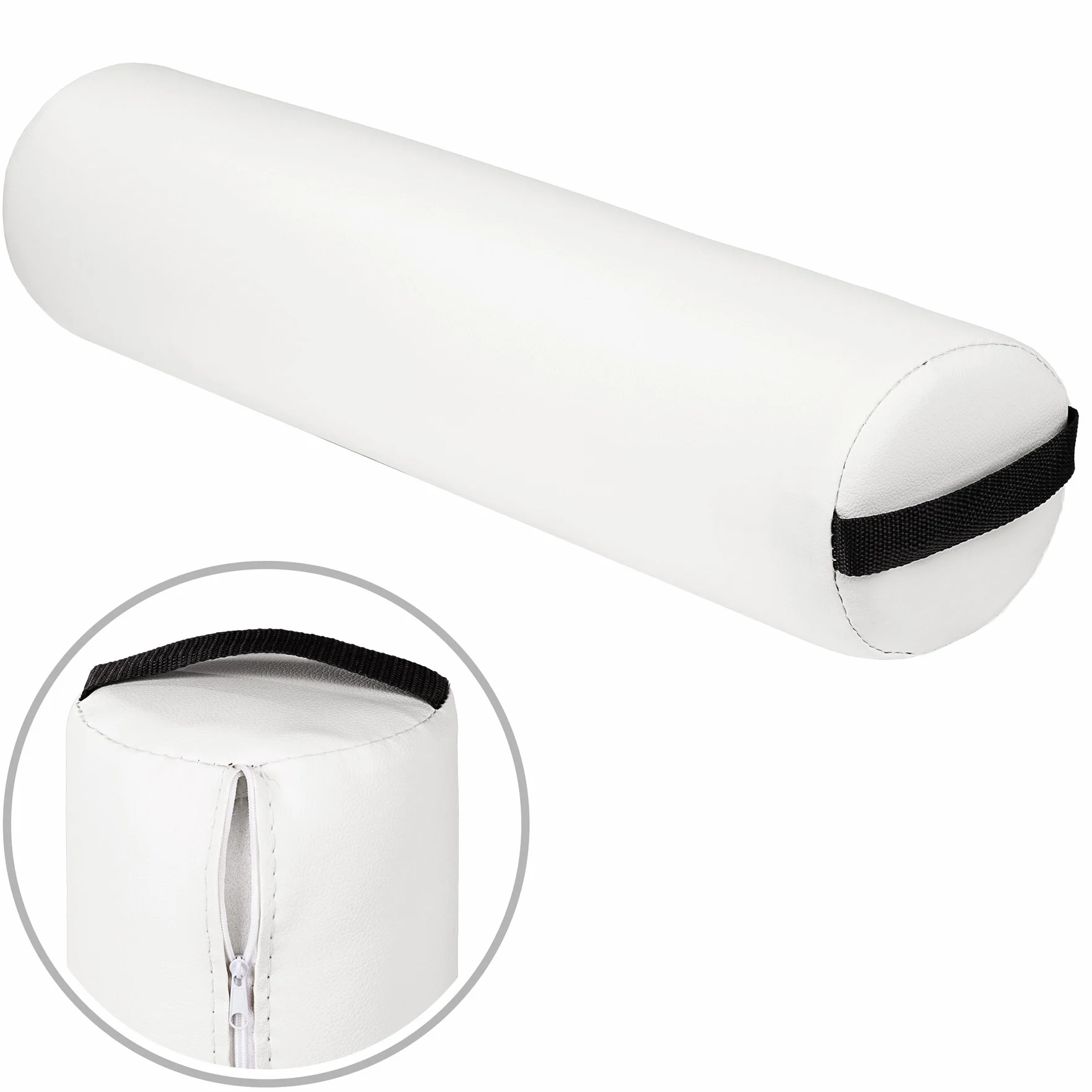 Tectake Foam Roller Rodillo Masaje Muscular Almohada Lumbar Ergonómica Blanco