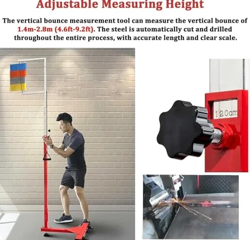 Probador de salto vertical portátil, equipo de entrenamiento de salto alto para atletas, gimnasio en casa y rendimiento deportivo