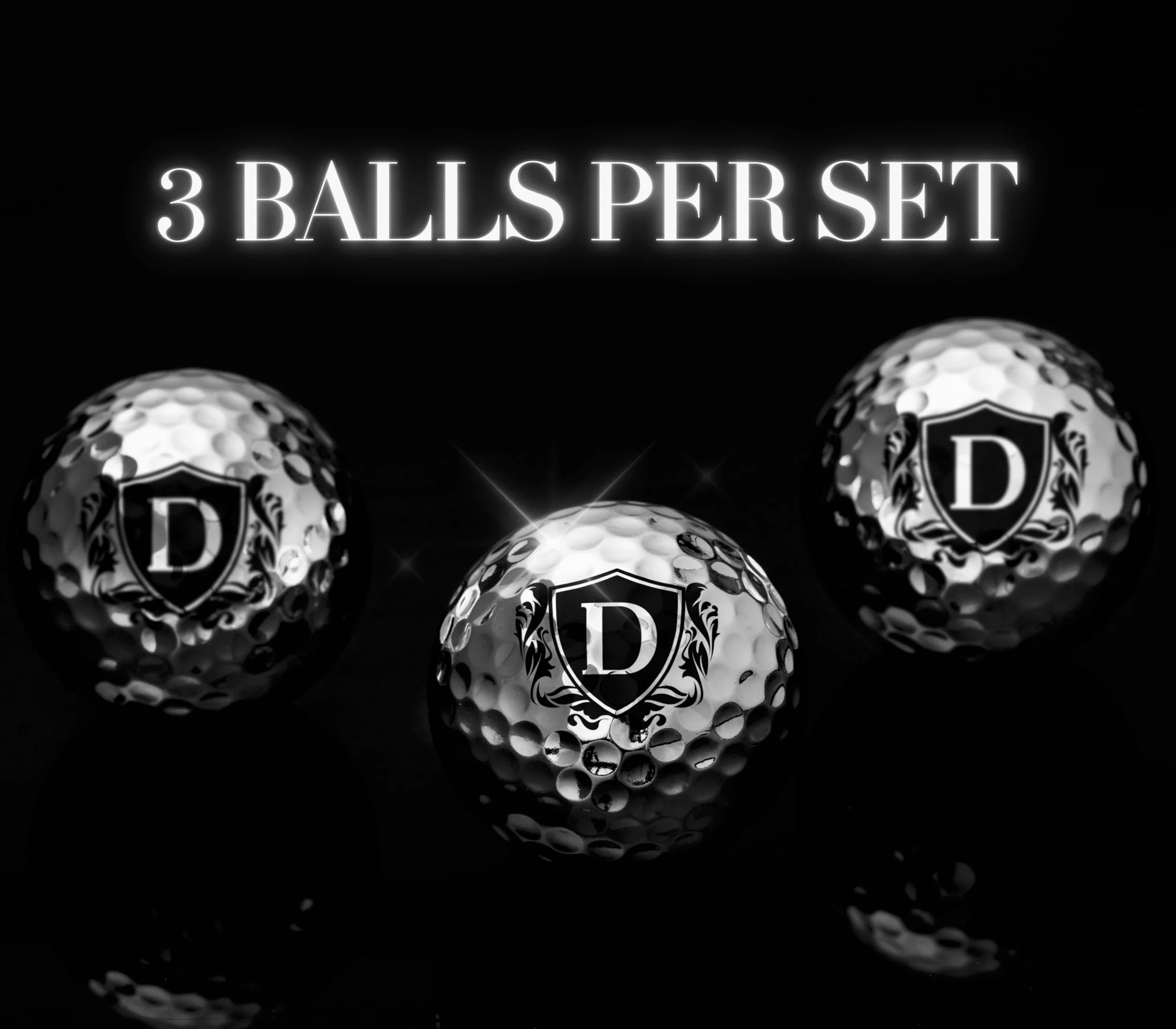 Pelotas de Golf Personalizadas Plateadas para Hombres Regalos únicos Accesorios Golfistas
