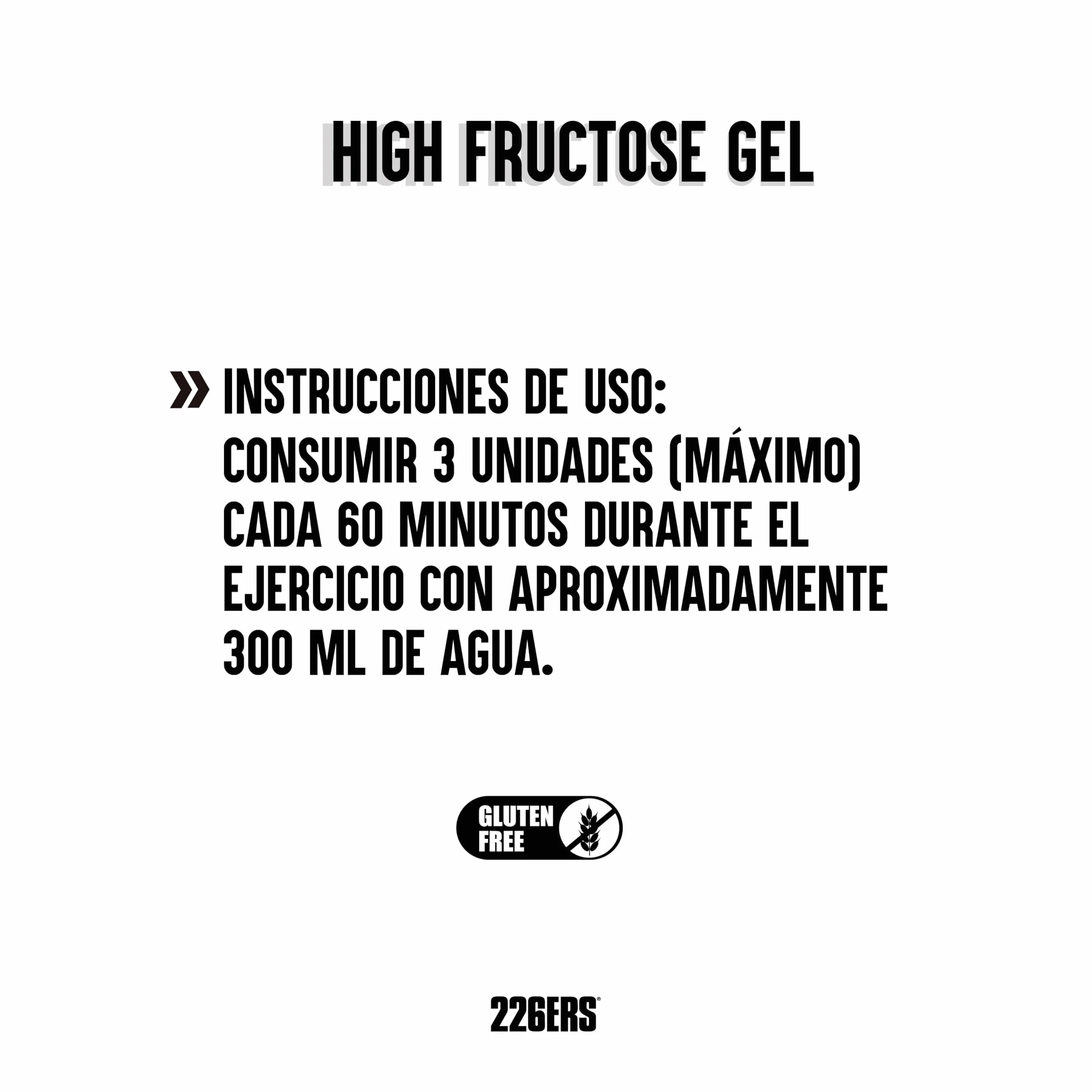 226ERS High Fructose XS Gel Energético Fresa 8x44g Vegano Sin Gluten