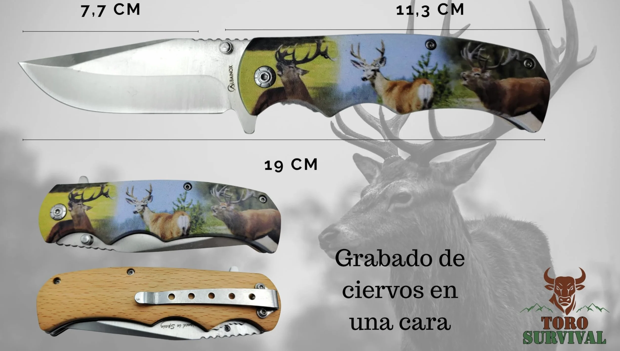 Taburete Trípode de Caza de Piel – Asiento Plegable de Cuero con Correa – Patas de Madera – Compacto para Montería, Rececho, Pesca y Camping. Pin de Jabalí Incluido.