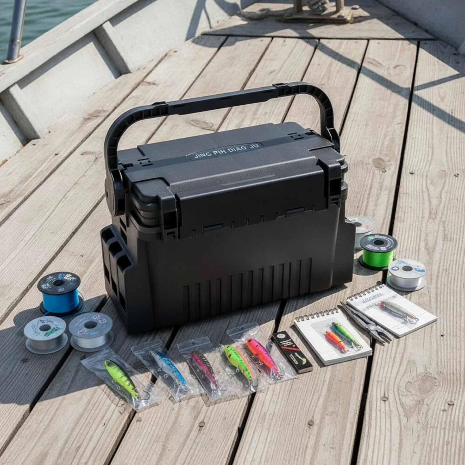 Caja Pesca con Asa Multiusos, Rojo, Pequeño | Construcción Compacta y Ligera, Caja Aparejos Pesca, Organizador Aparejos, para Garaje, Pescadores