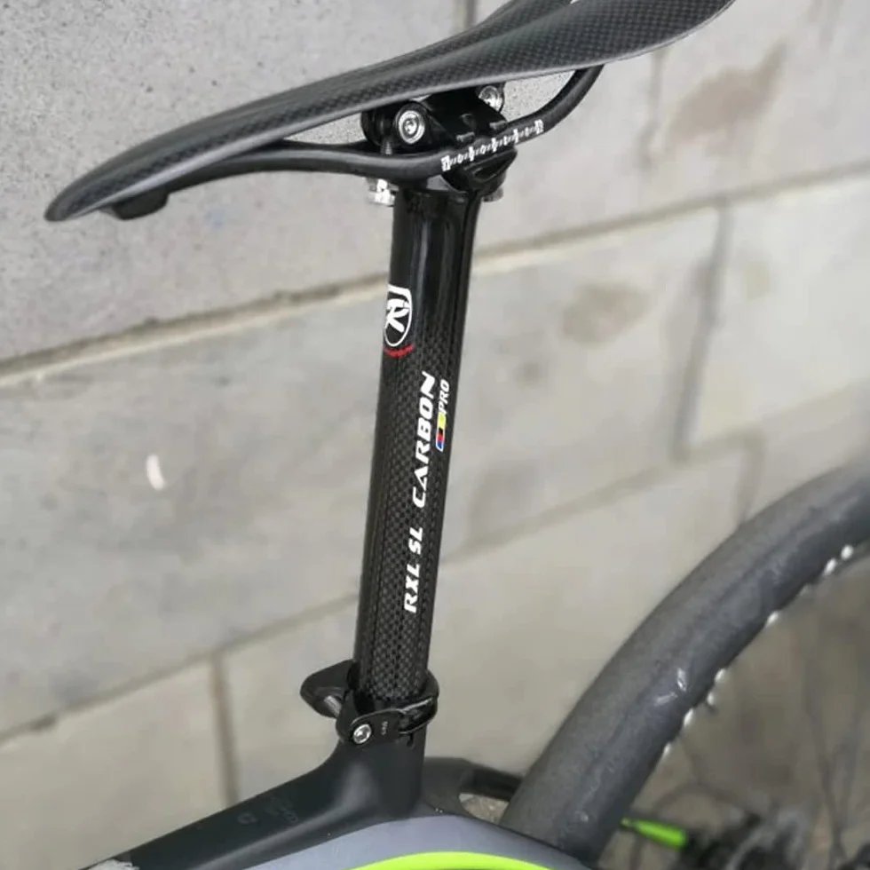 RXL SL Tijas Tubo de Asiento Tija de sillín de Fibra de Carbono Bicicleta de Carretera MTB Bike Part Puesto de Asiento (30.8 * 350mm)