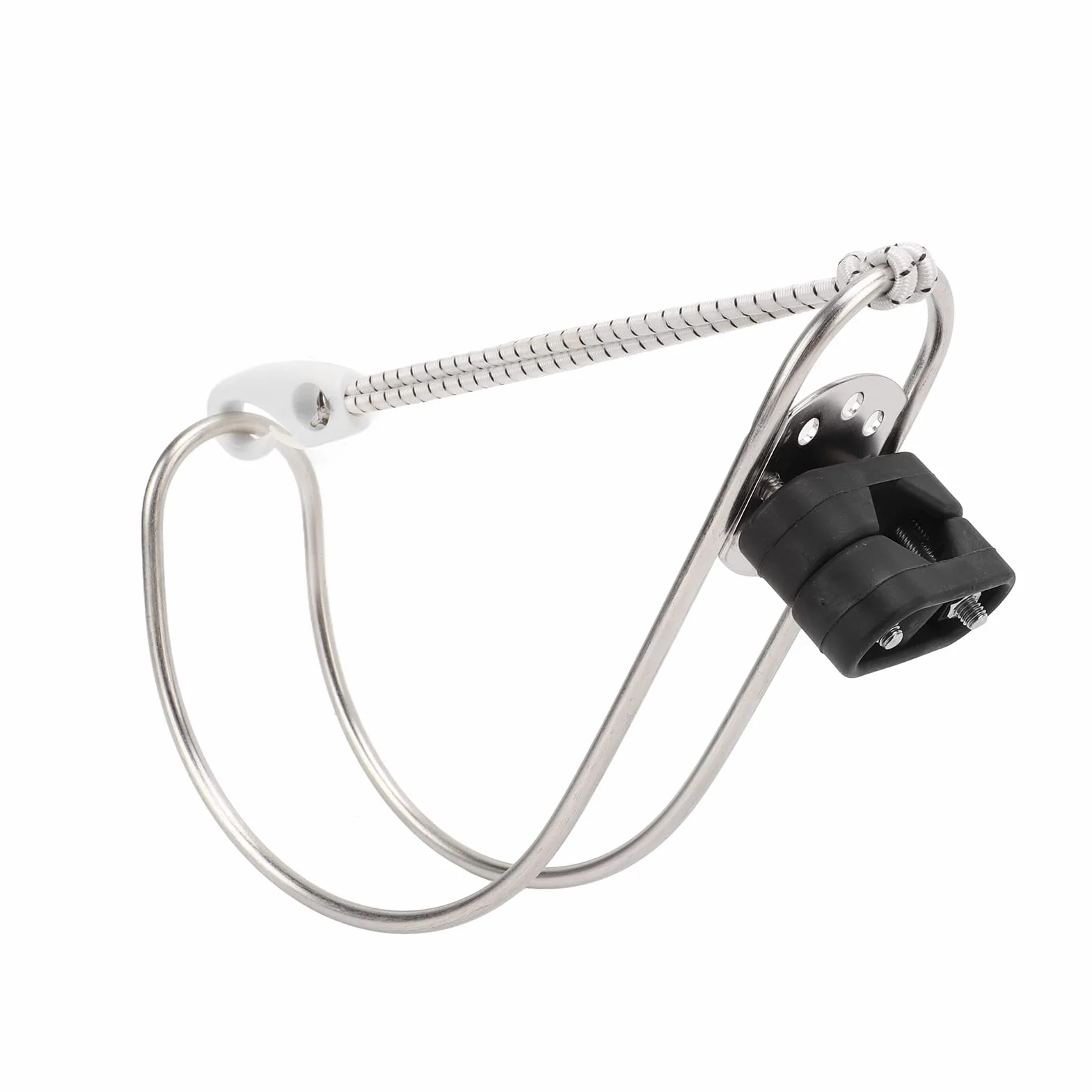 Generic Soporte de Anillo Salvavidas Ajustable de Acero Inoxidable para Barco Marino, Soporte de Aro Salvavidas Duradero para Herradura, Fácil de Instalar, Tamaño Pequeño, 1 de Aro