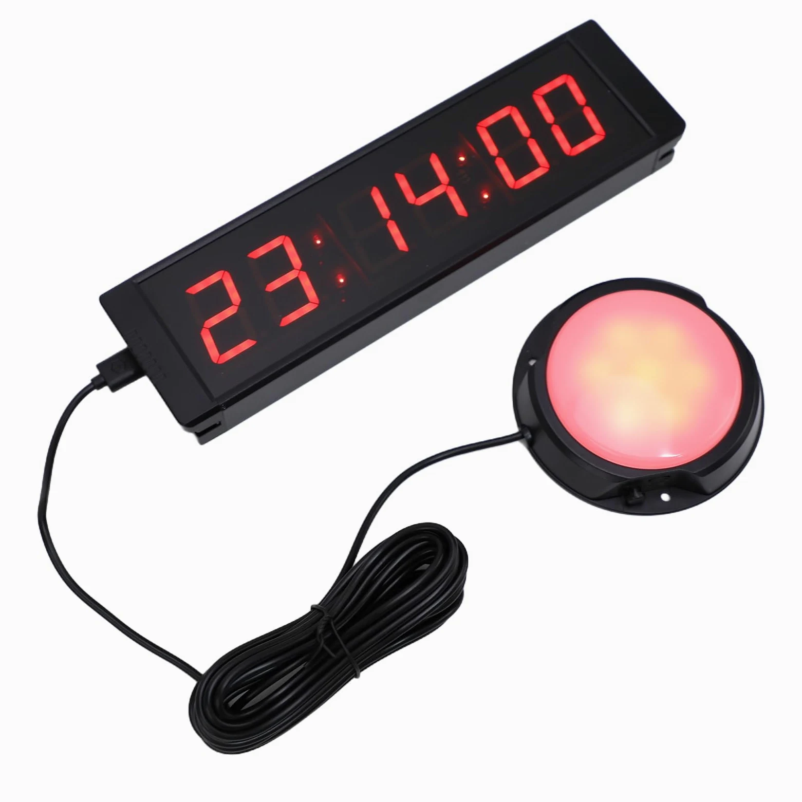 Fafeicy Reloj de Cuenta Regresiva LED, Pantalla Grande de 1,5 Pulgadas con Control Remoto