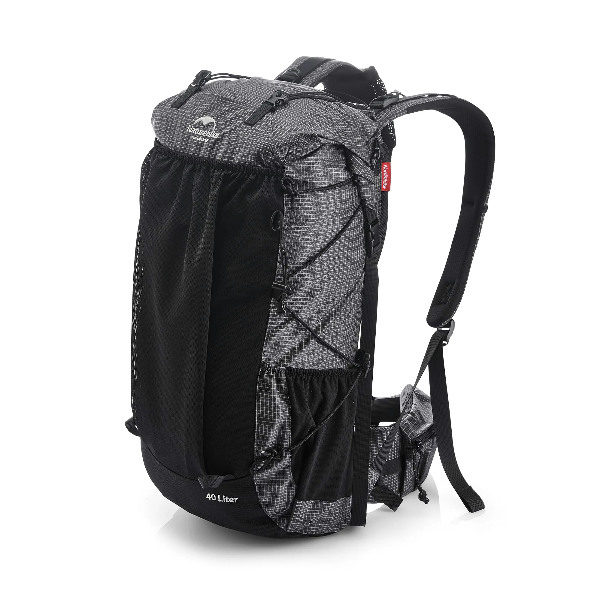 Naturehike Rock 40/60+5L Mochila de senderismo ligera para hombres/mujeres, mochila plegable impermeable con marco interior, mochila para camping, ciclismo, escalada, senderismo, montañismo, al aire