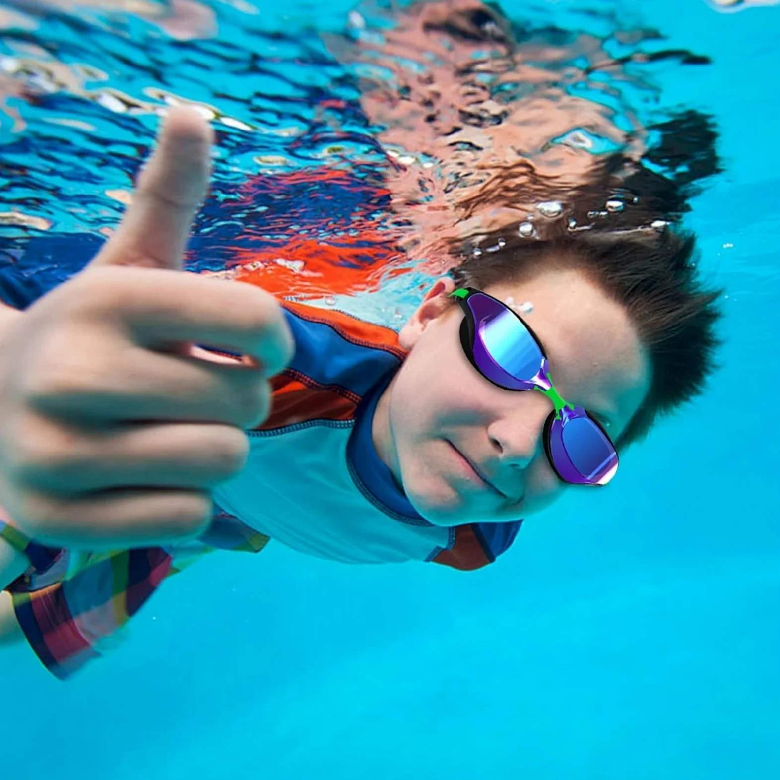Gafas de natación ajustables Swim Race Para Deportes | Gafas de visión amplia for natación y buceo, sin fugas for nadadores