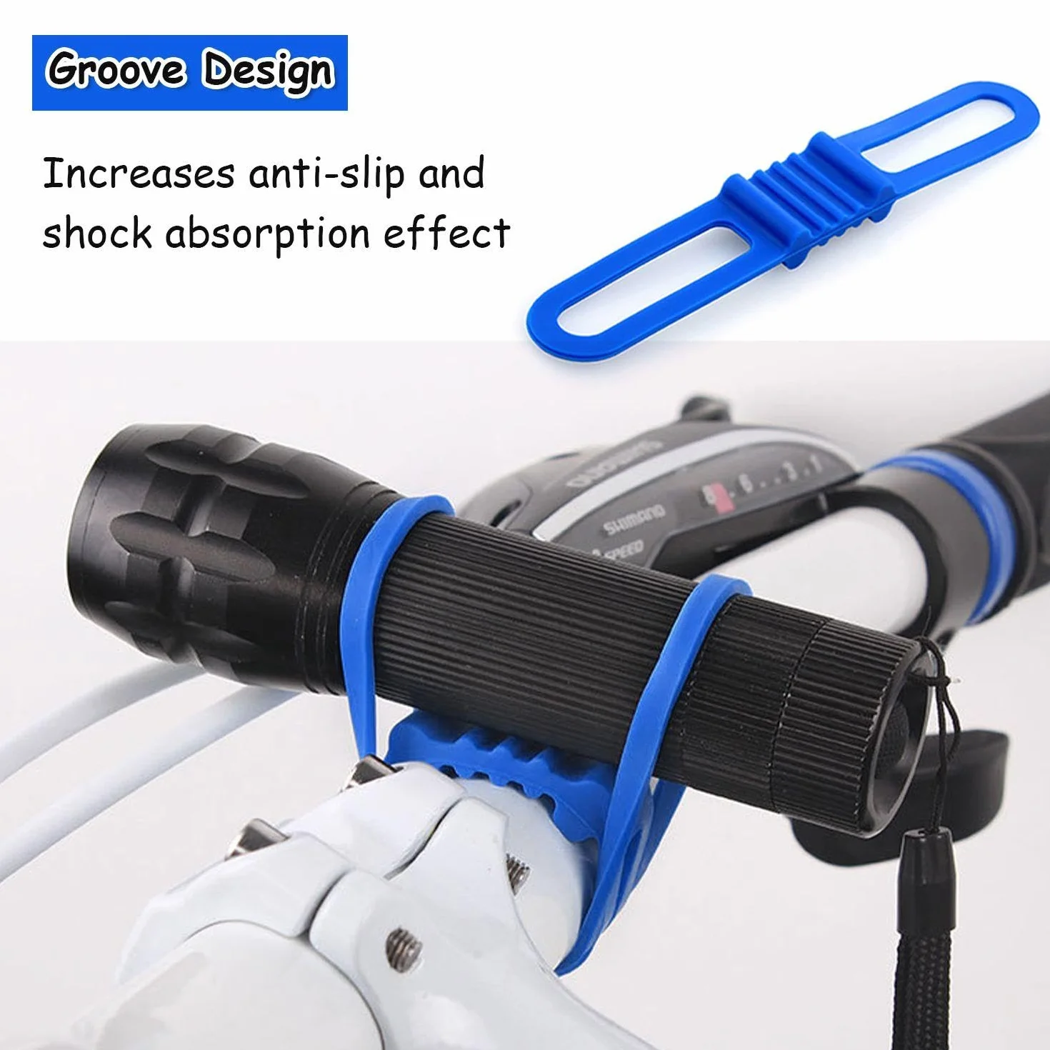5 Bandas De Silicona para Bicicleta Y 3 Bandas De Silicona para Teléfono Móvil, Accesorios para Bicicleta, Herramientas De Soporte para Manillar, Bandas Fijas Elásticas Multifuncionales
