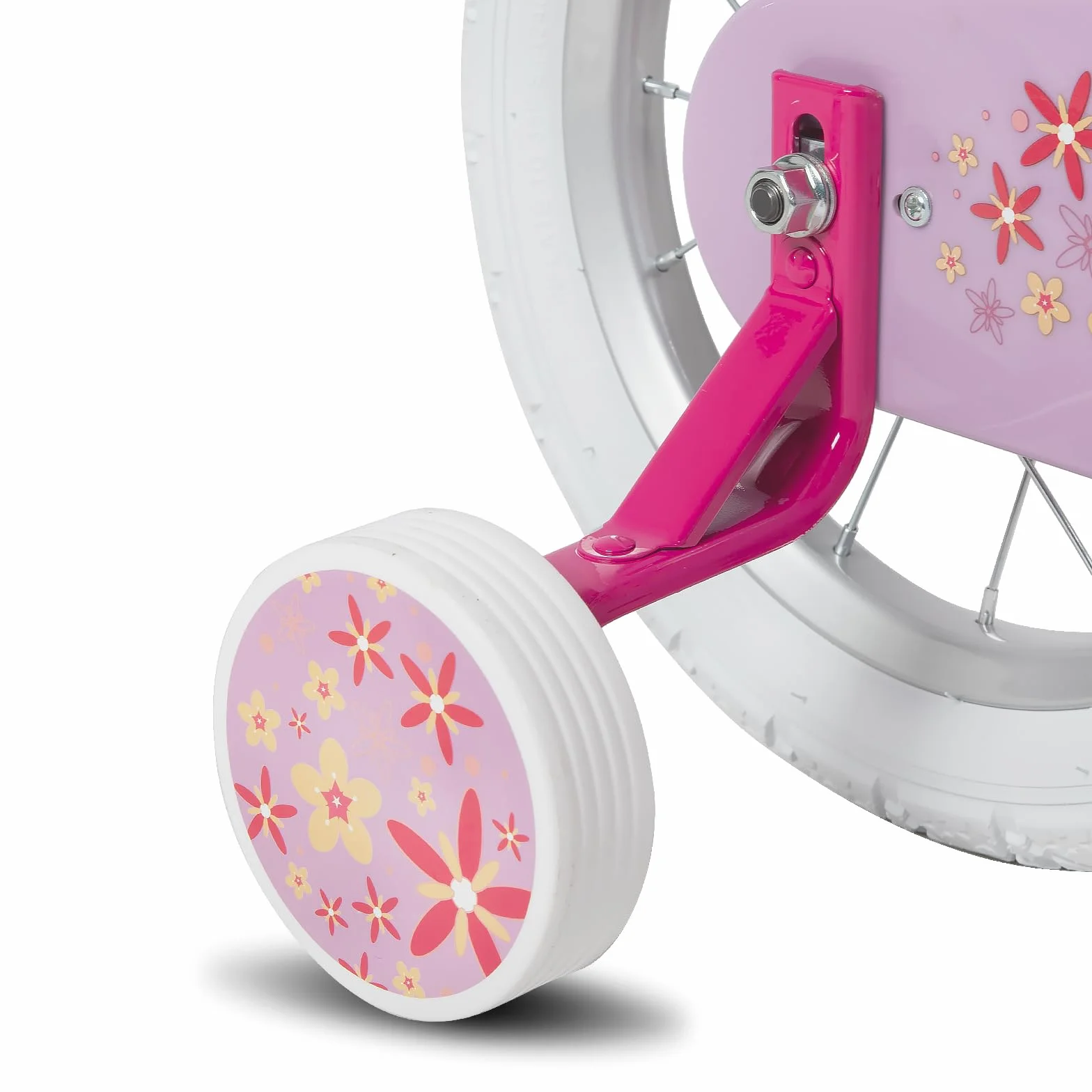 JOYSTAR Bicicleta Unicornio 12/14/16/18 Pulgadas para Niñas de 2-9 años, Bicicleta Infantil con Asiento de Muñeca y Ruedas Estabilizadoras y Cesta