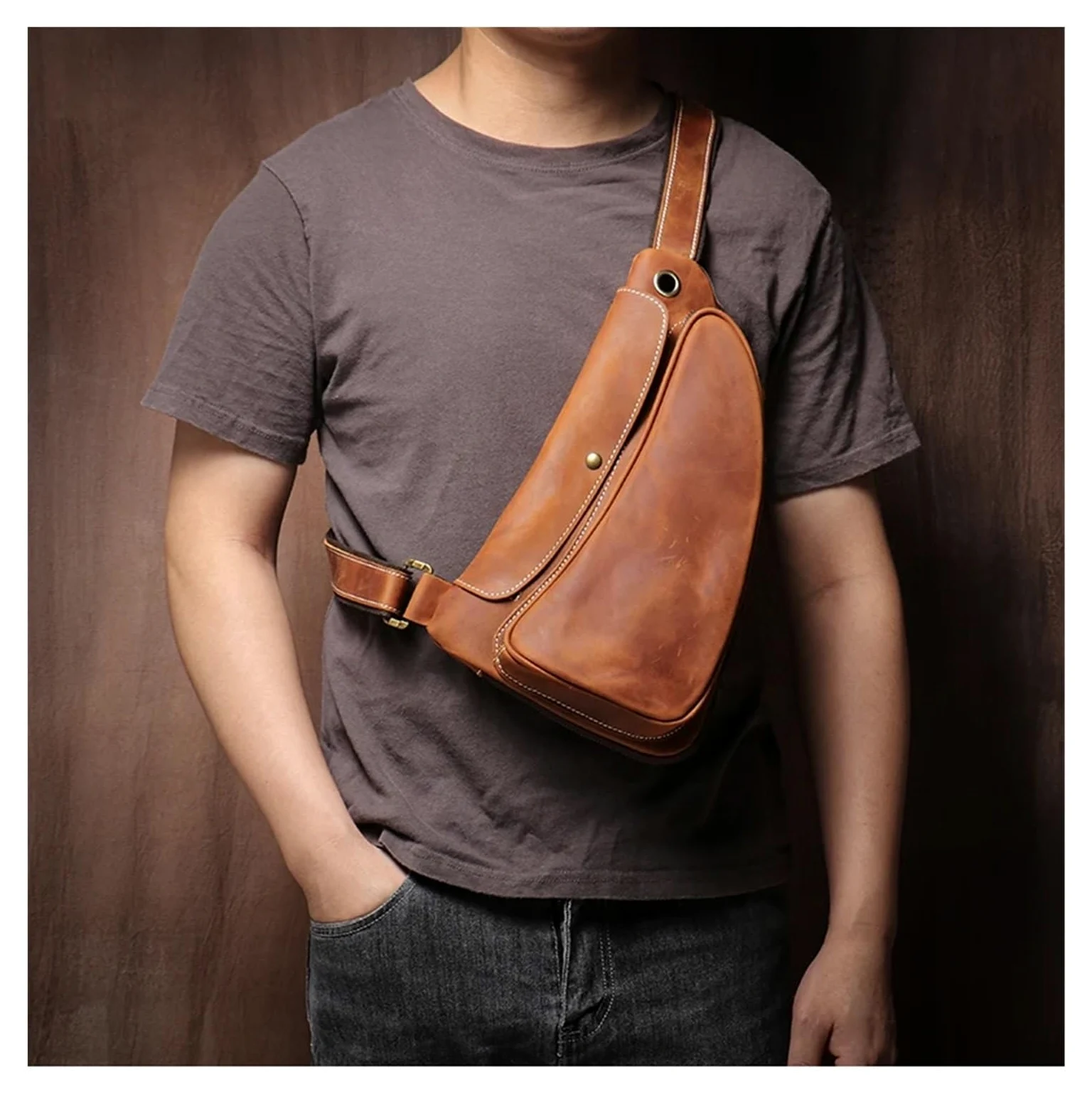 Bolso Pecho Hombre Bolso Bandolera for Hombre, Bolso Cruzado for Senderismo al Aire Libre, Bolsos Deportivos