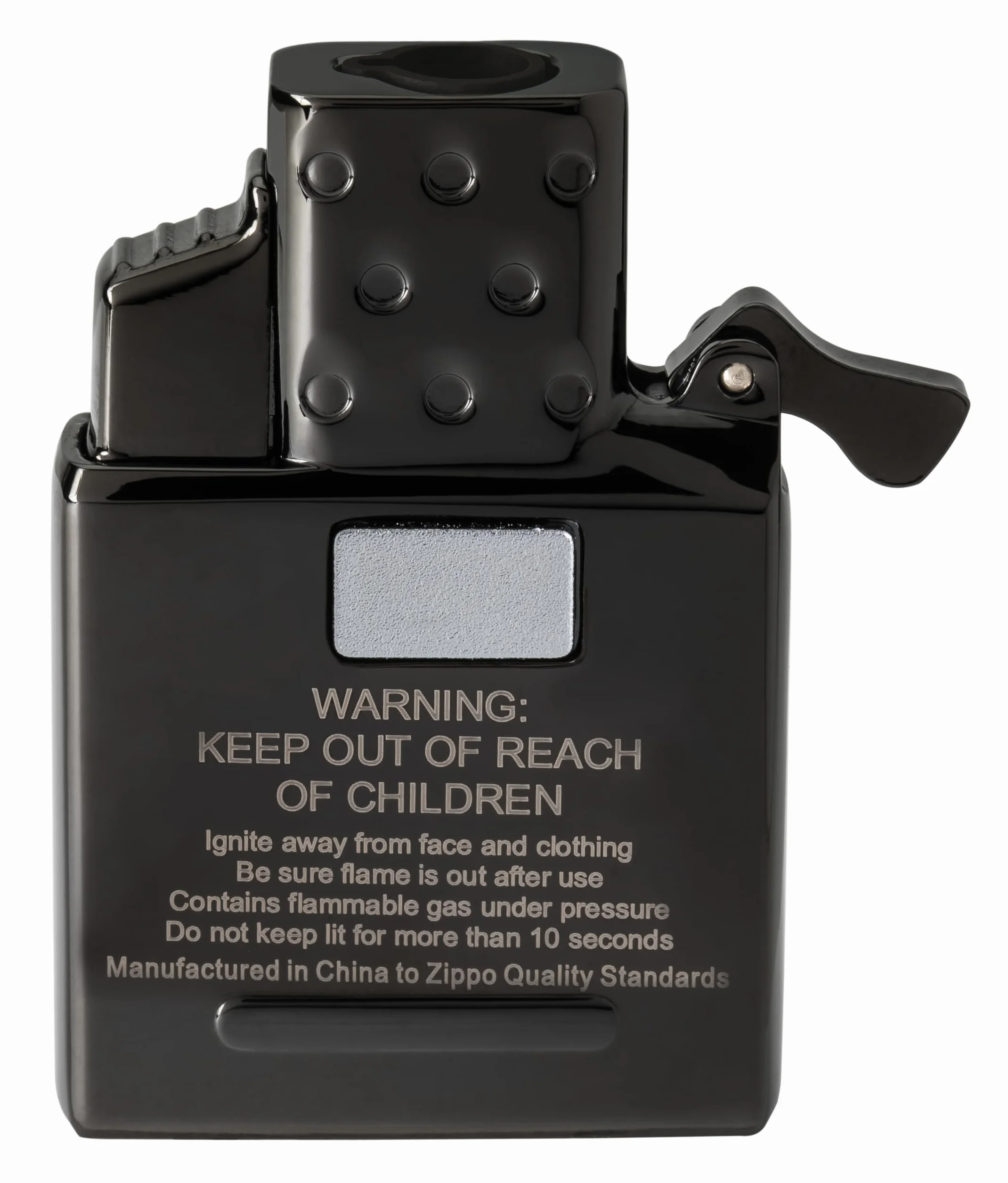 Zippo Inserto Gas Mechero Llama Jet Azul Recargable Butano Negro