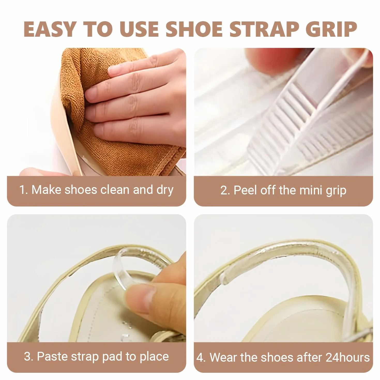 Correas de Silicona para Zapatos de Tacón Alto, Tiras Protectoras de Gel Antirozaduras, 16 Piezas