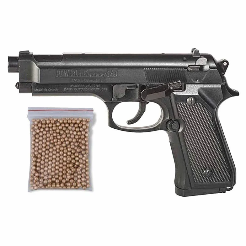 Outletdel ocio Pistola Perdigón Daisy 340. Calibre 4,5mm BBS. + Funda Portabalines + Balines. 23413/23054/13275