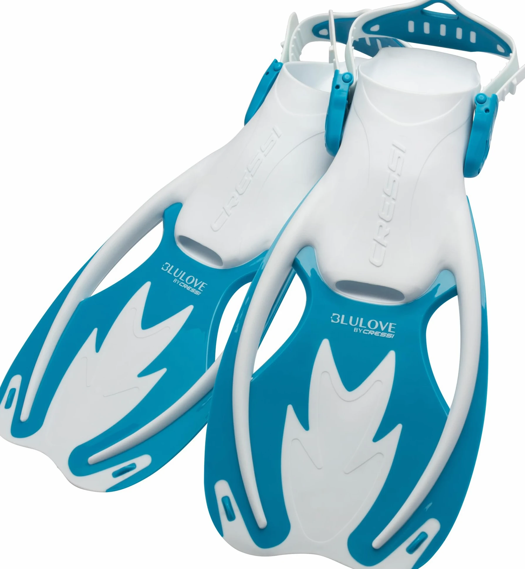 Cressi Rocks - Aletas Cortas para niños con tacón Abierto, Correas Ajustables, para Buceo, natación, Calidad Desde 1946