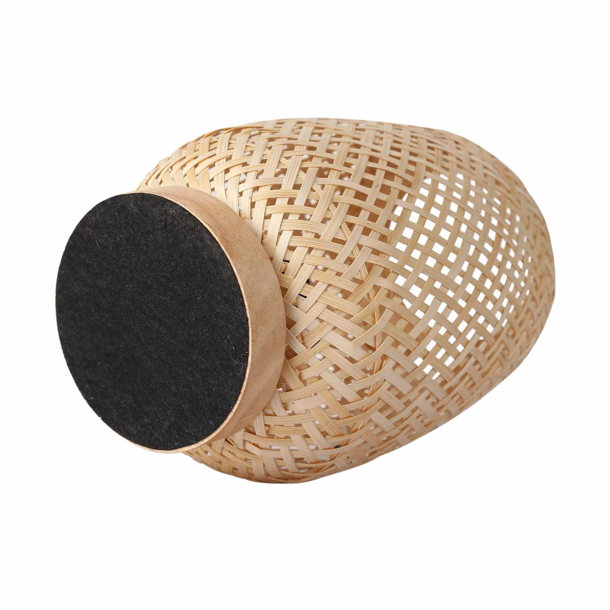 Lámpara de Mesa Mimbre Madera Ruka Barcelona LED E27 Estilo Rústico Boho Natural