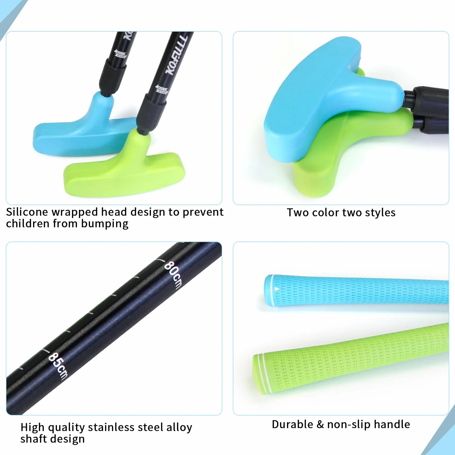 CRESTGOLF Putter de Golf Bidireccional para Hombres y Mujeres - Paquete de 2/6, Mini Putter para Diestros o Zurdos