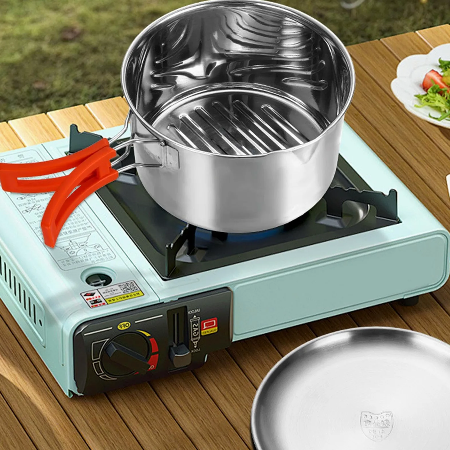 Set De Cocina Para Camping Equipo De Supervivencia Ligero Con Olla Sartén Y | Set De Olla Y Sartén Para Camping Para Acampar, Cocinar, Aire Libre, Senderismo, Pesca, Viaje