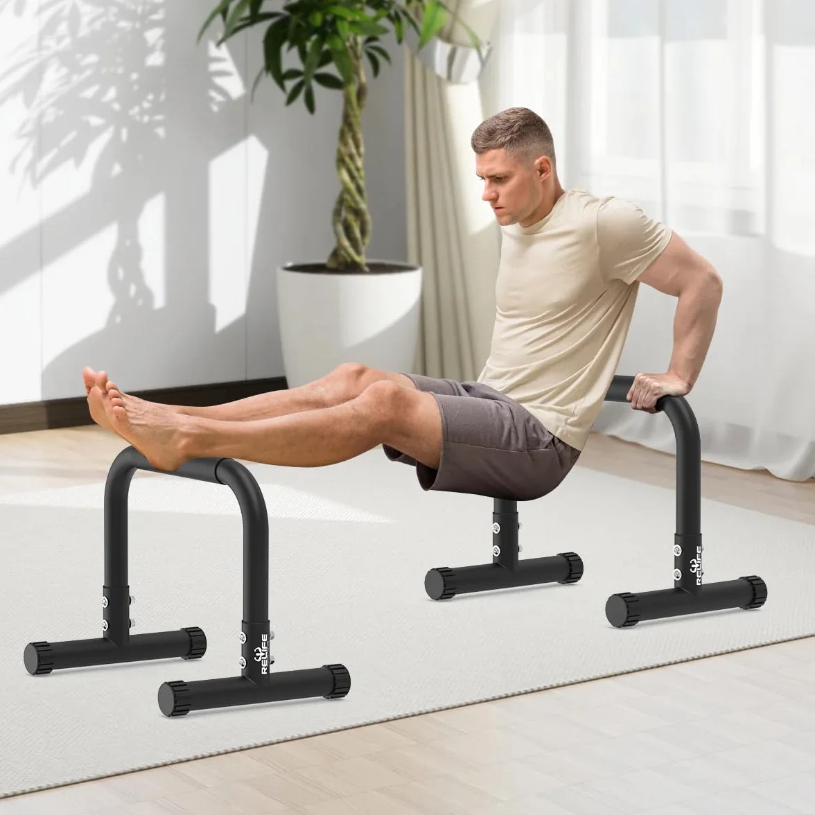 RELIFE Dip Bars Paralelas Calistenia Ajustable Push Up Stands Station Gimnasio Casa Ejercicio Musculacion