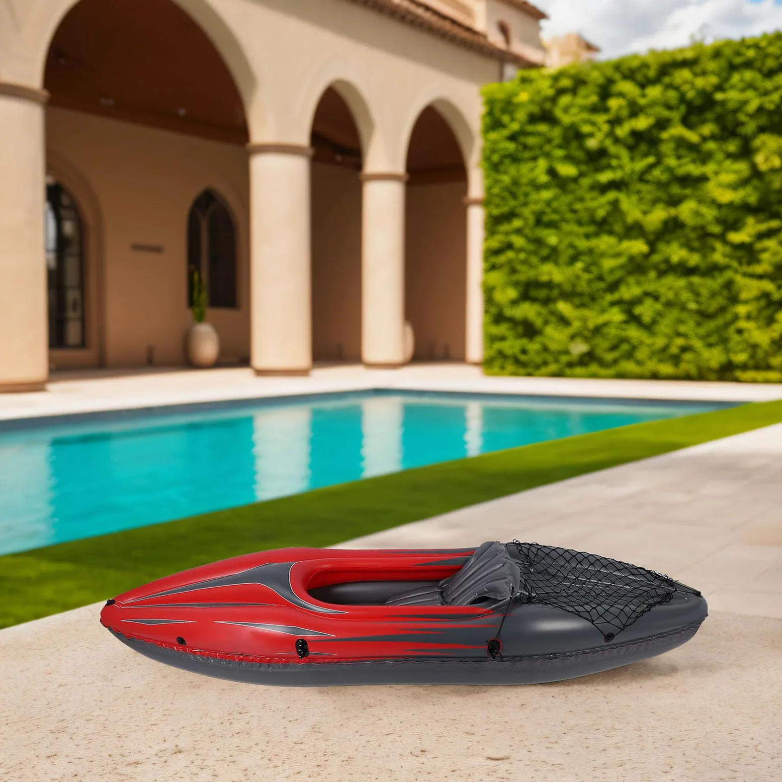Kayak Inflable, Kayak Inflable de PVC Engrosado para 1 con Paleta de Bomba Manual para Pescar