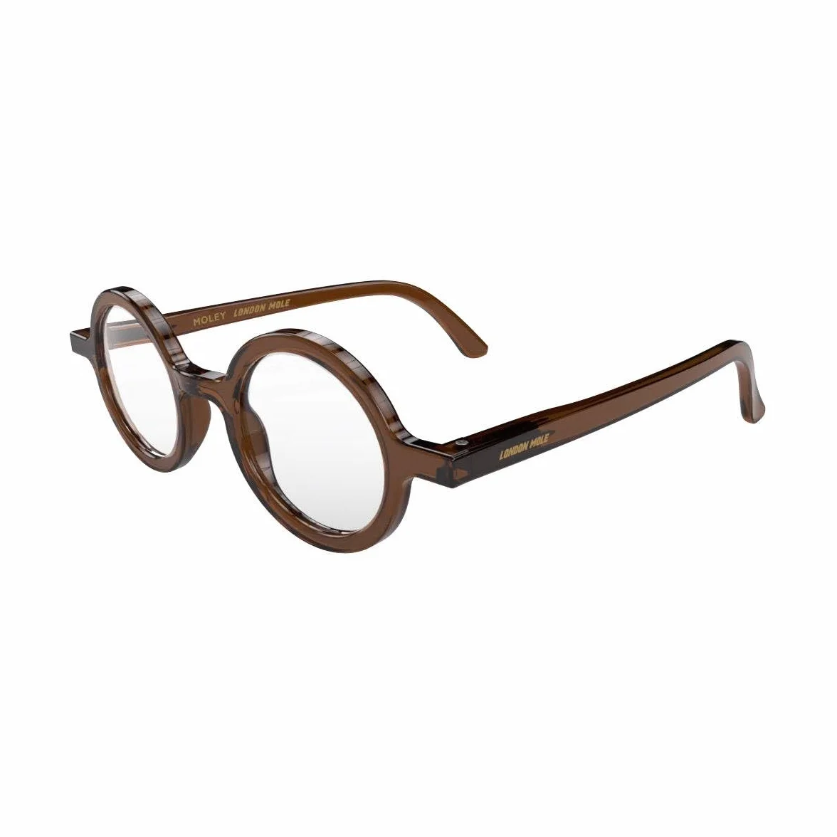LONDON MOLE® Moley gafas de lectura redondas con bisagras de resorte
