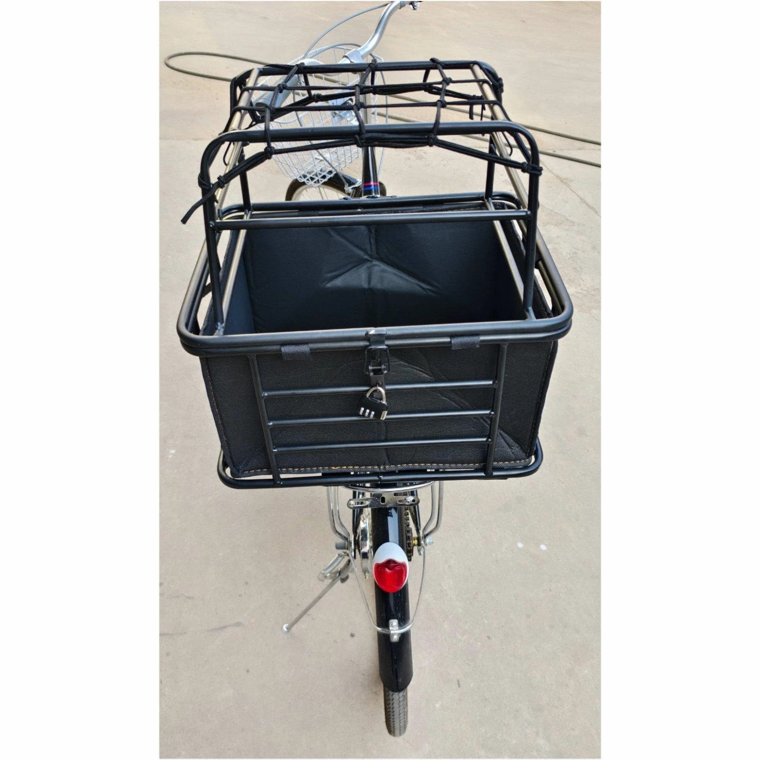 Cesta para Bicicleta para Perros con Tapa, Organizador Resistente, transportín para Perros, Cesta Almacenamiento para Bicicleta, Accesorios para